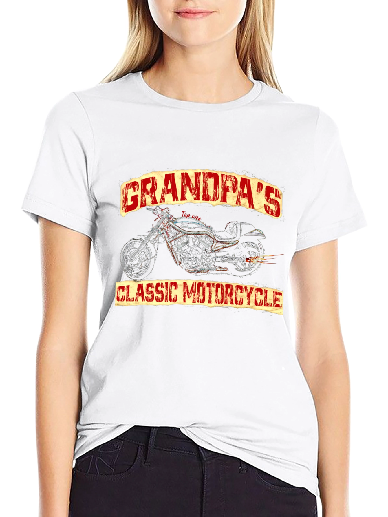 Grandpas Classic Motorcycle Graphic T-Shirt