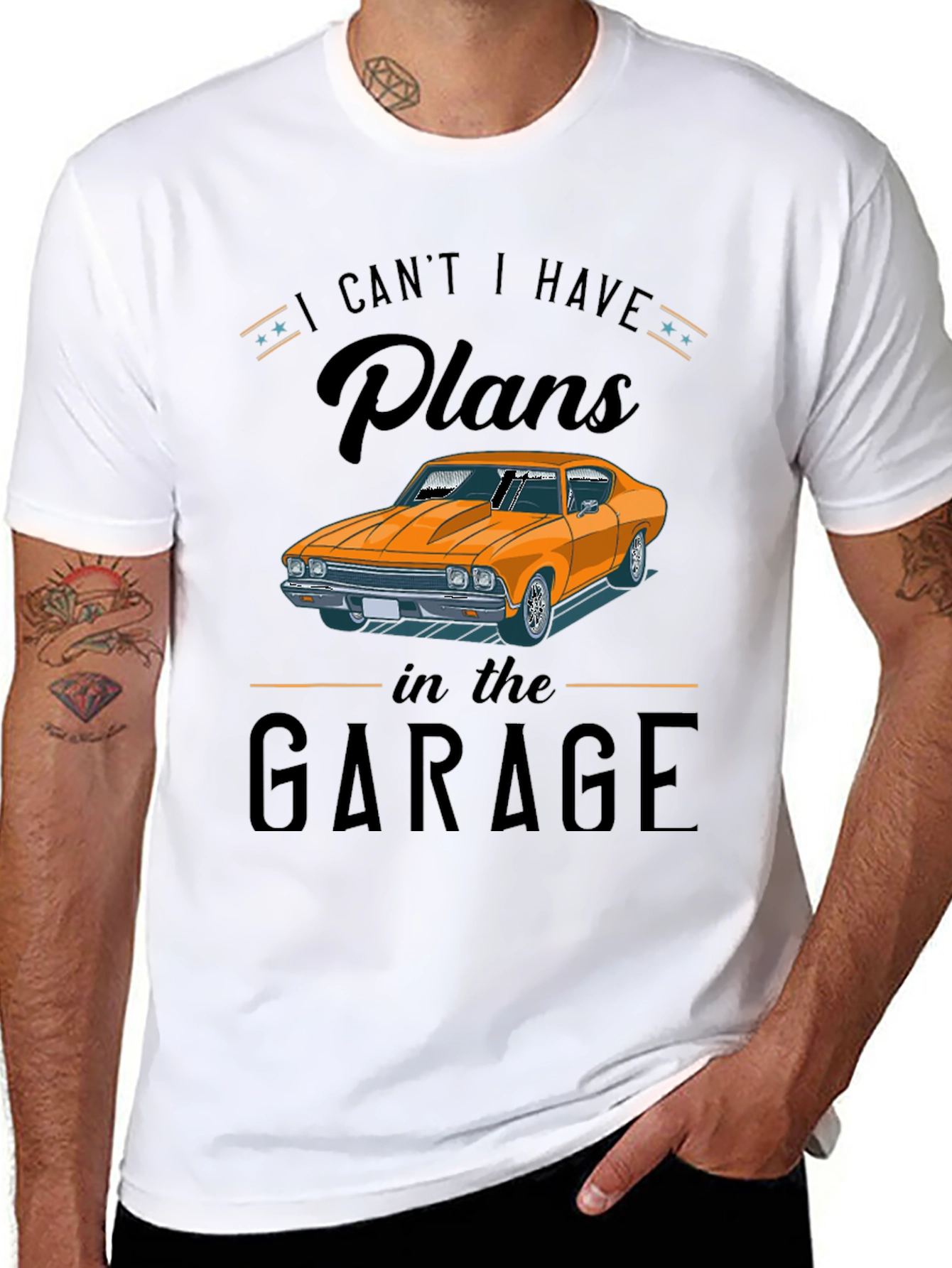 Garage Plans Graphic Tee - Car Enthusiast