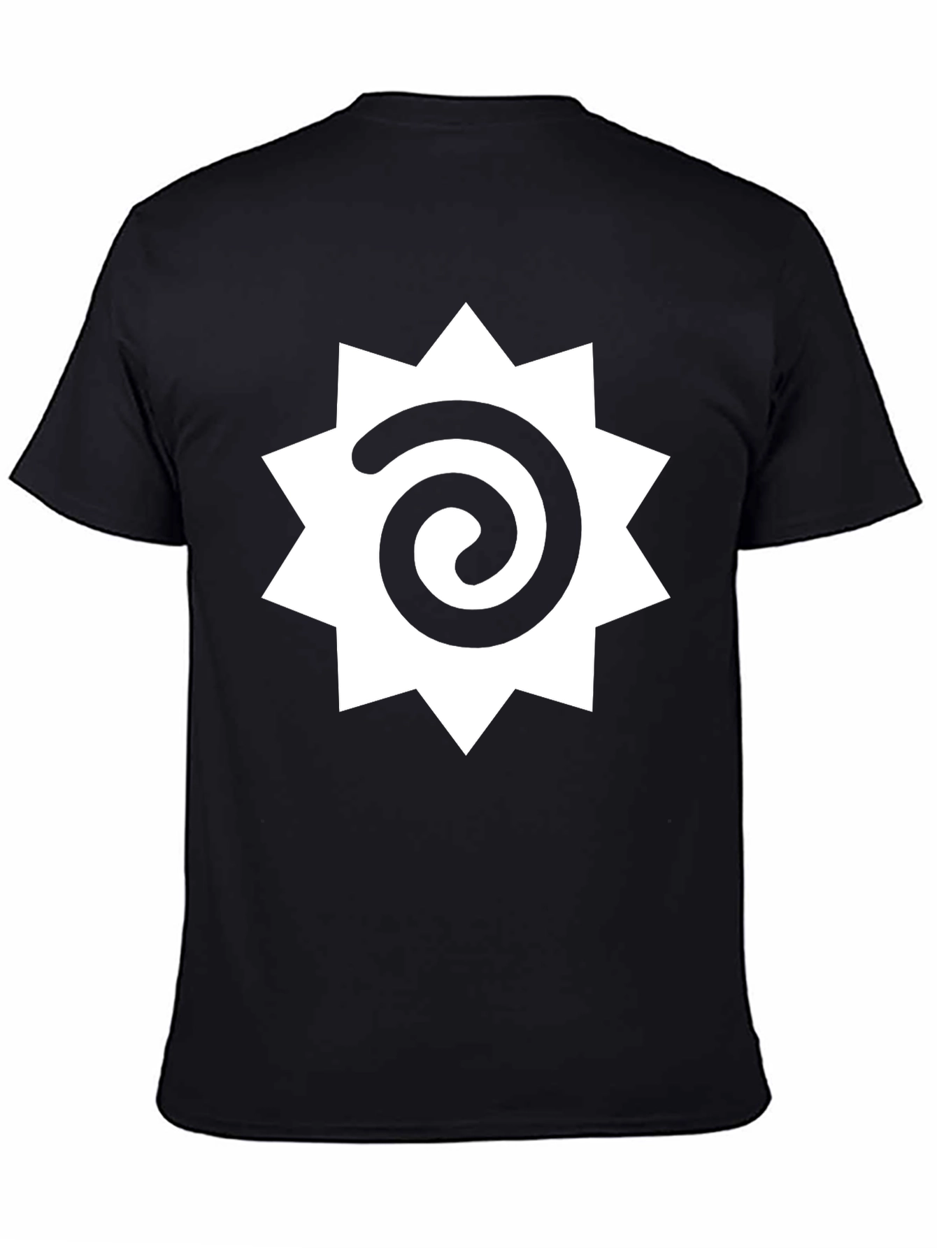 Spiral Starburst Graphic Black T-Shirt