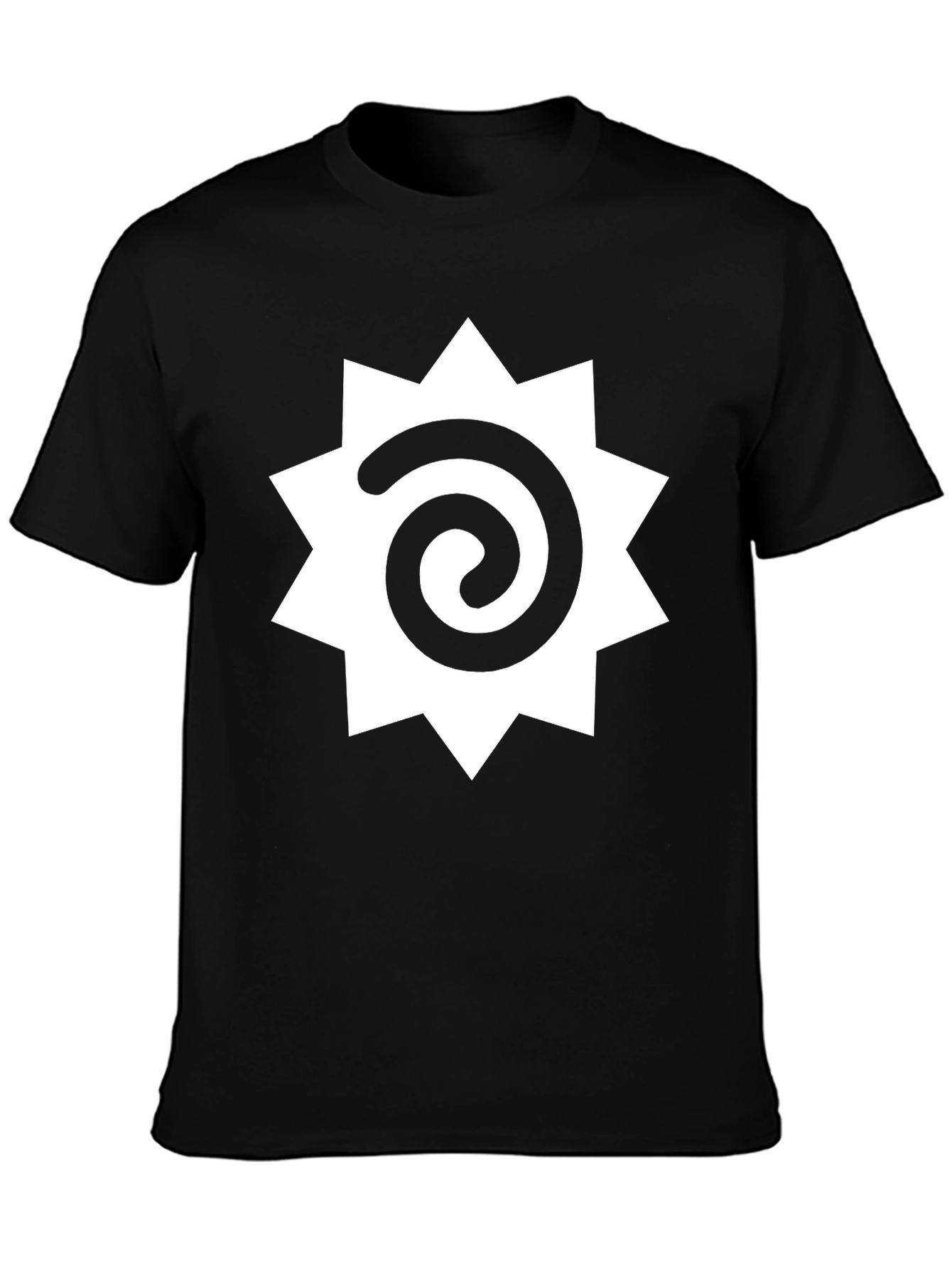 Spiral Starburst Graphic Black T-Shirt