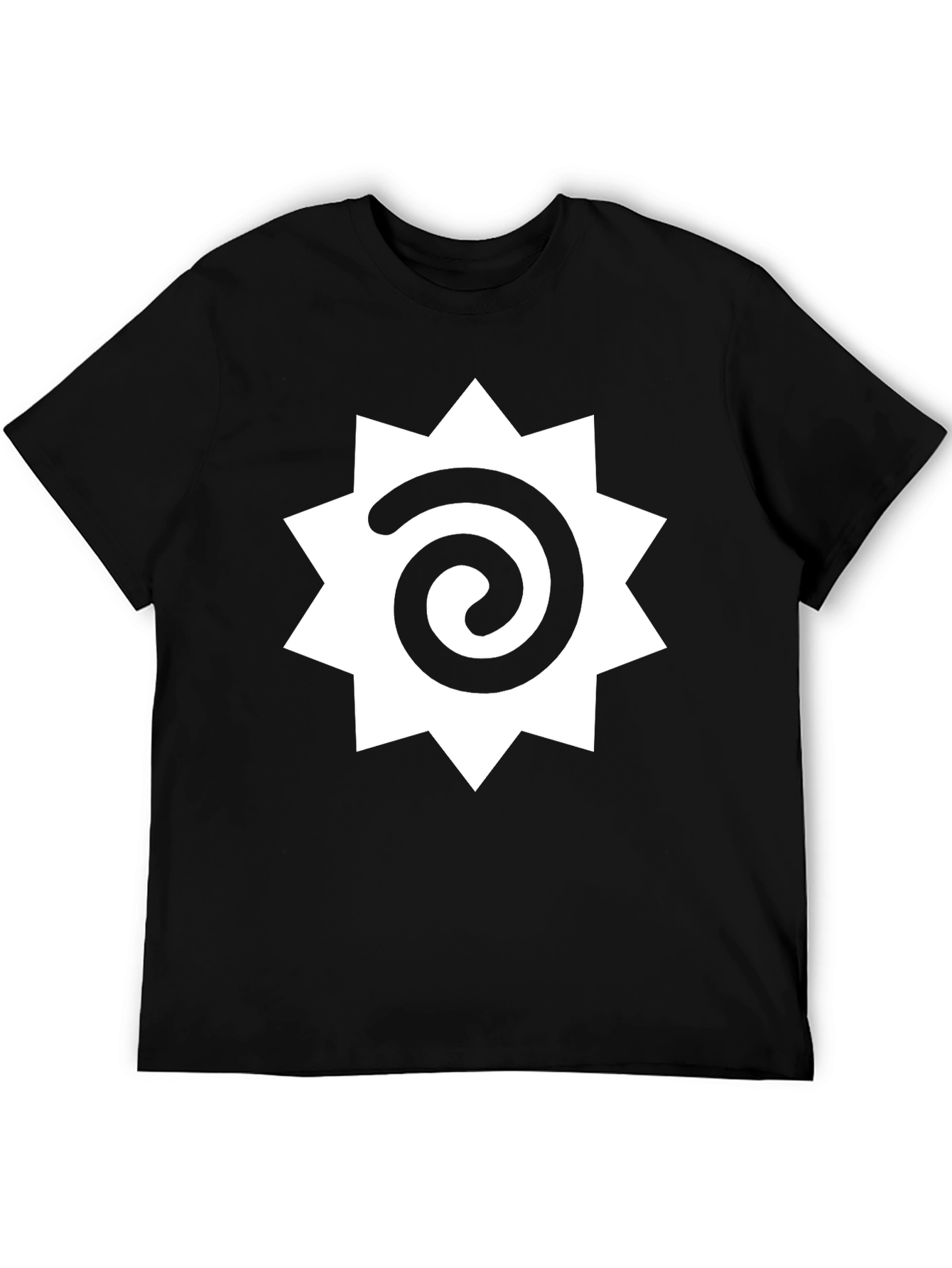 Spiral Starburst Graphic Black T-Shirt