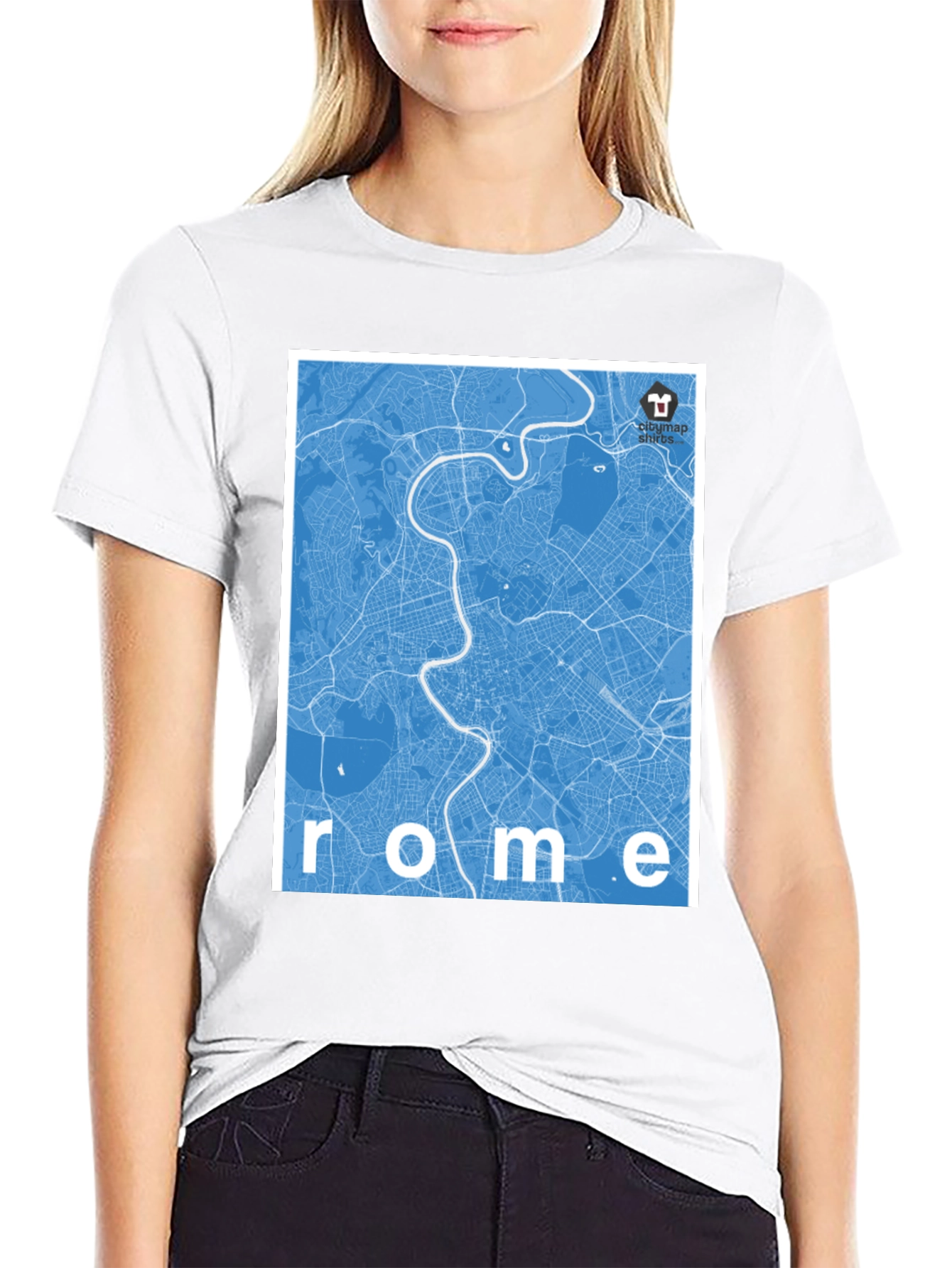 Rome City Map Graphic T-Shirt