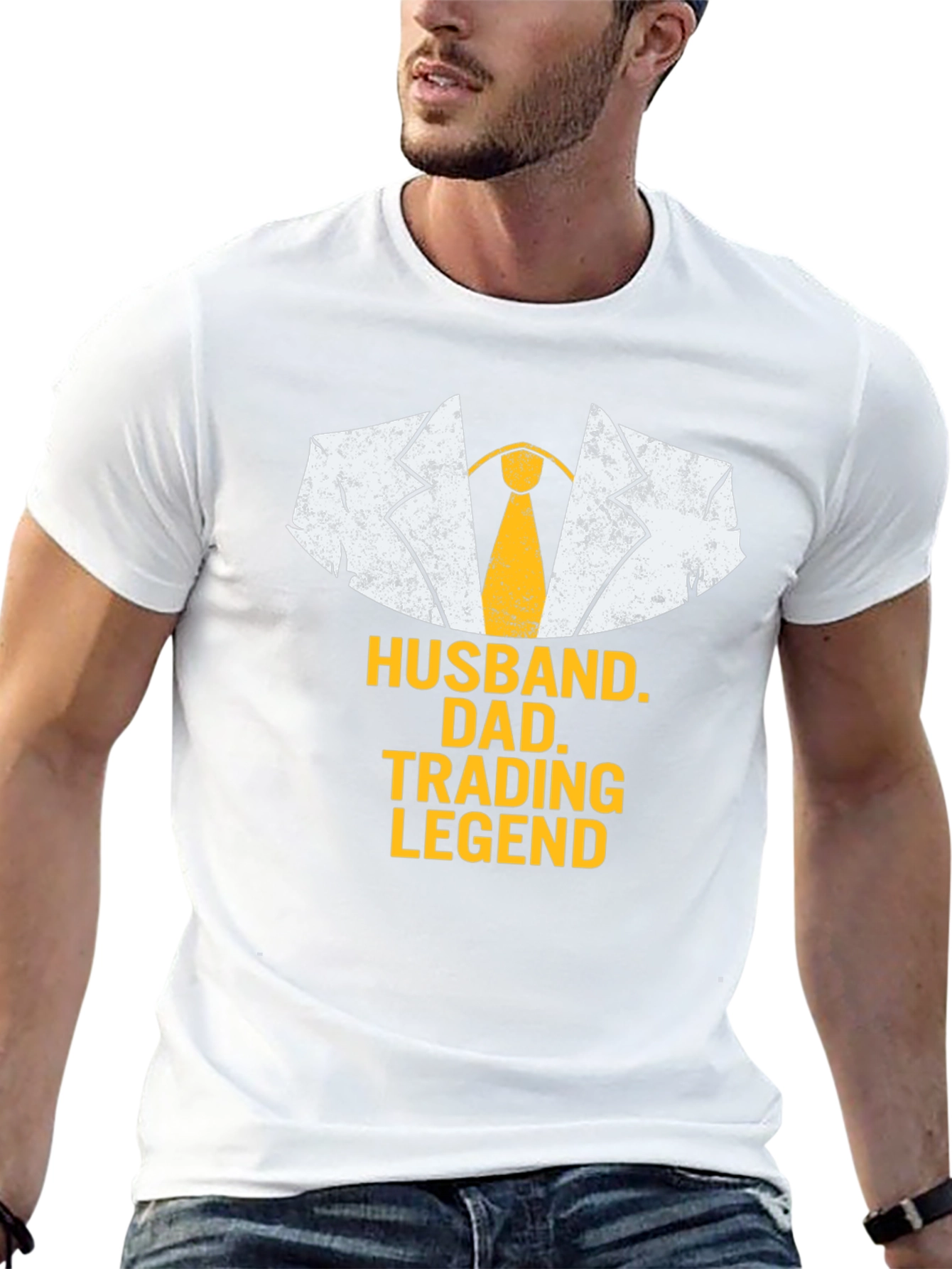 Husband Dad Trading Legend Black T-Shirt