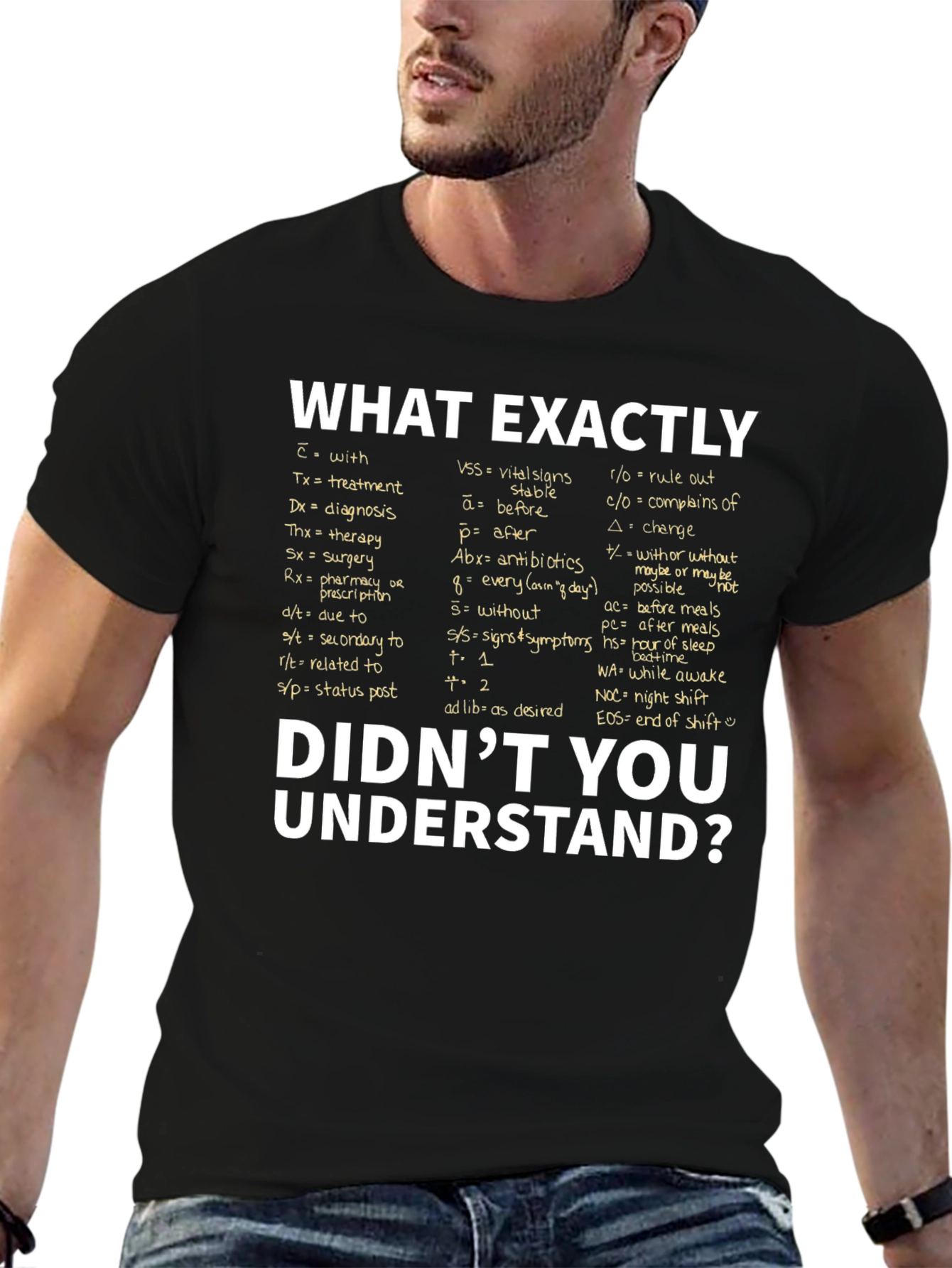 Medical Abbreviation T-Shirt: What Exactly Didnt You Understand?