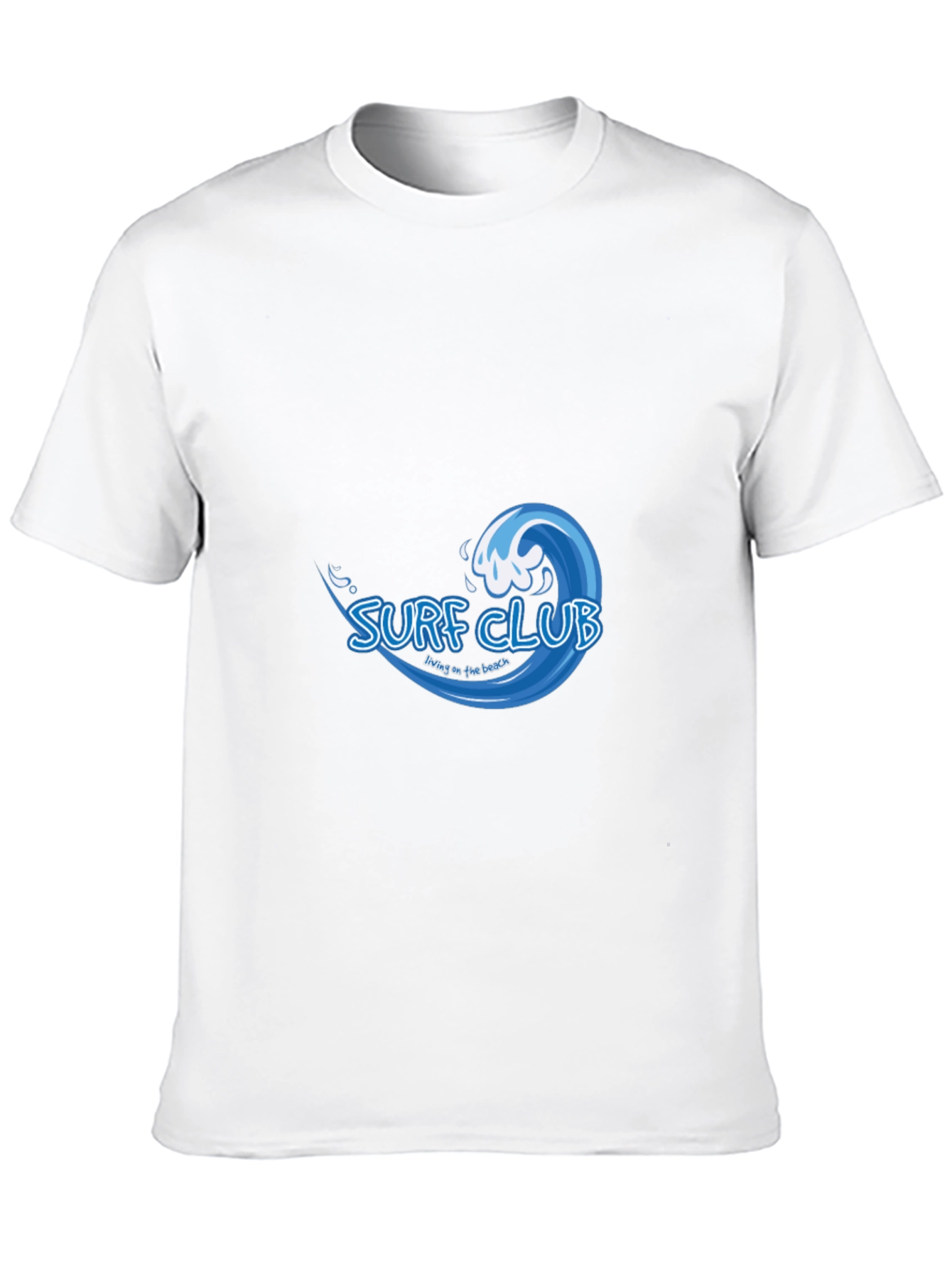 Surf Club Graphic Tee - Black Cotton T-Shirt