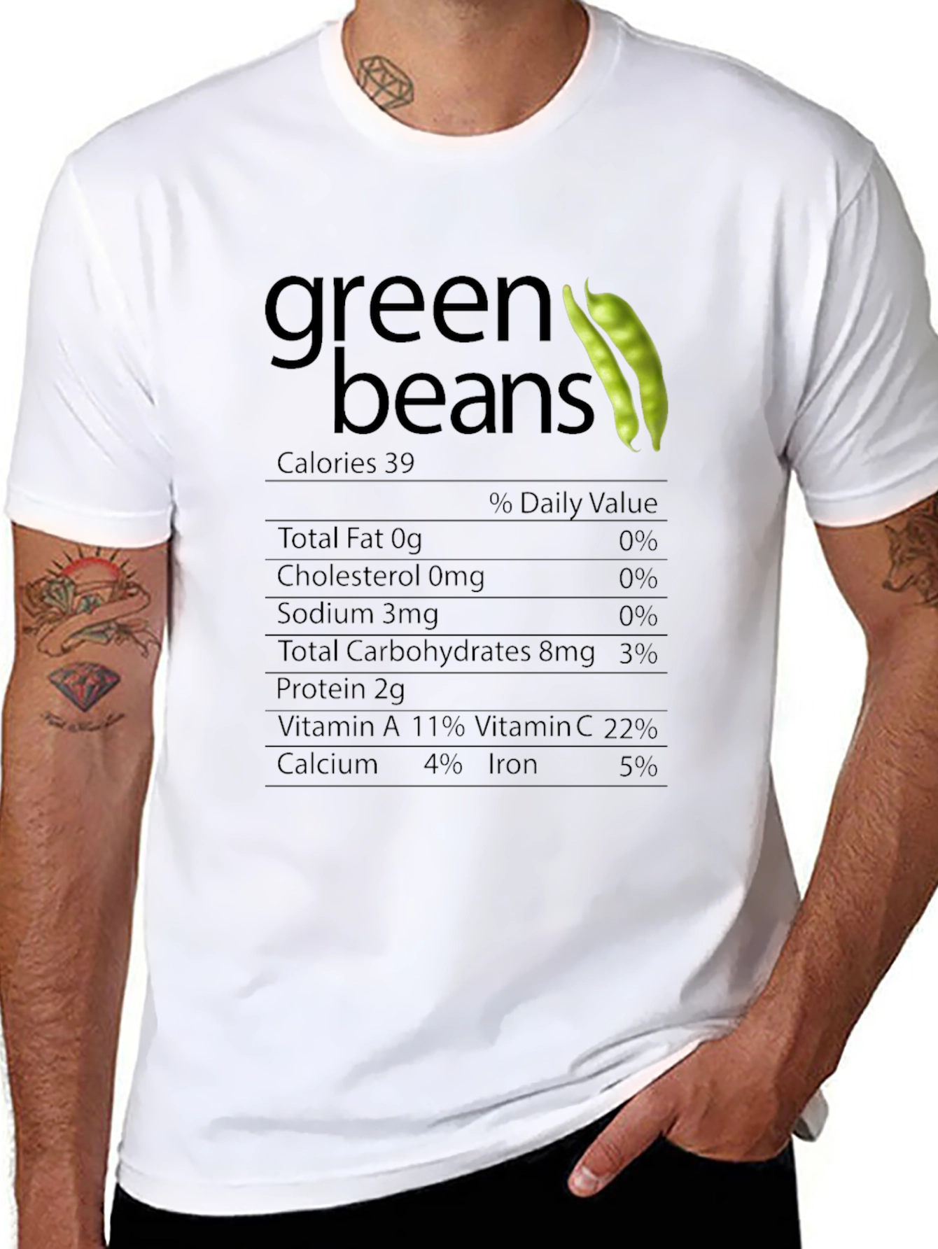 Green Beans Nutrition Facts T-Shirt