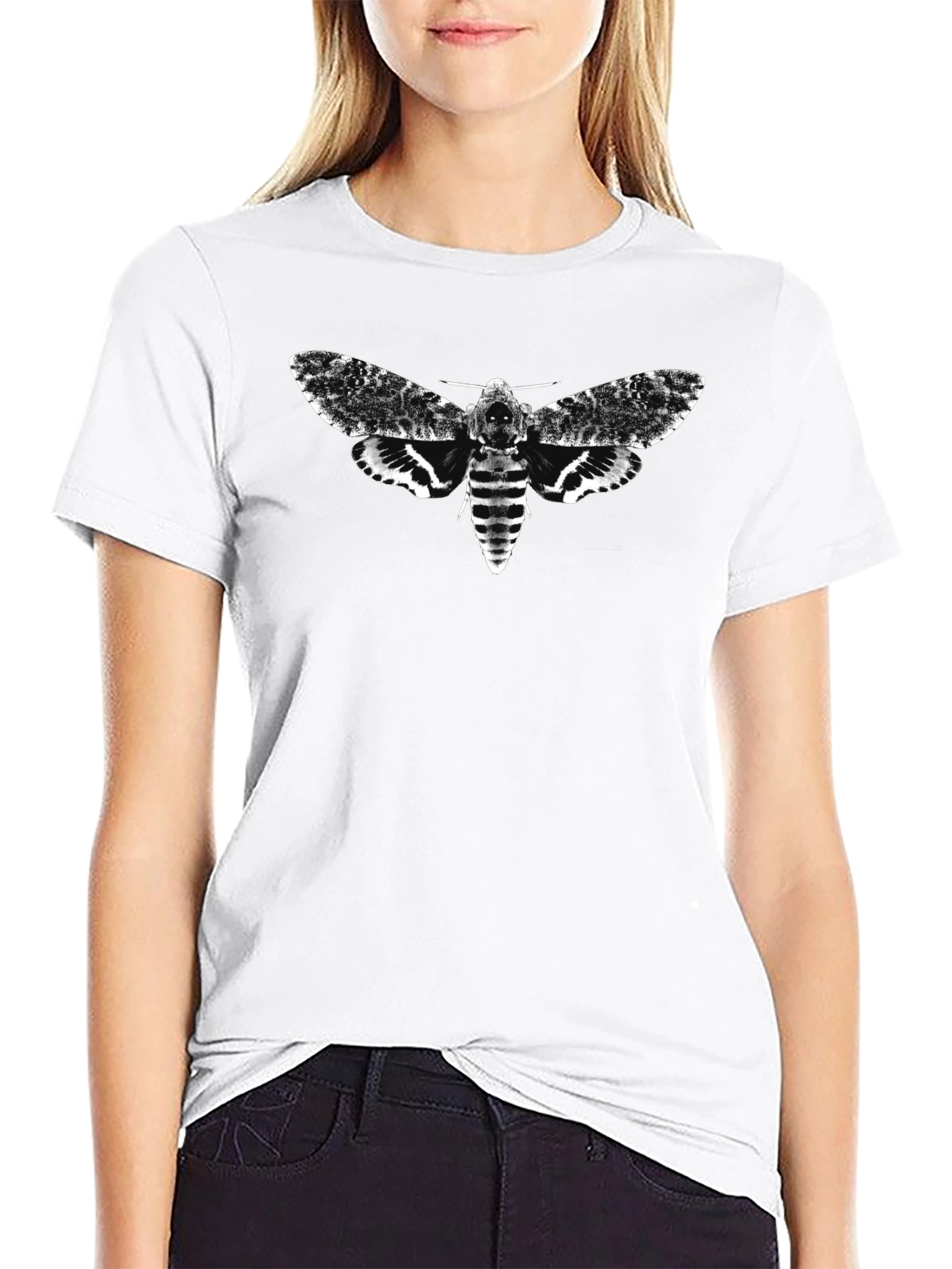 Death Head Moth Graphic Tee - Mens Black T-Shirt