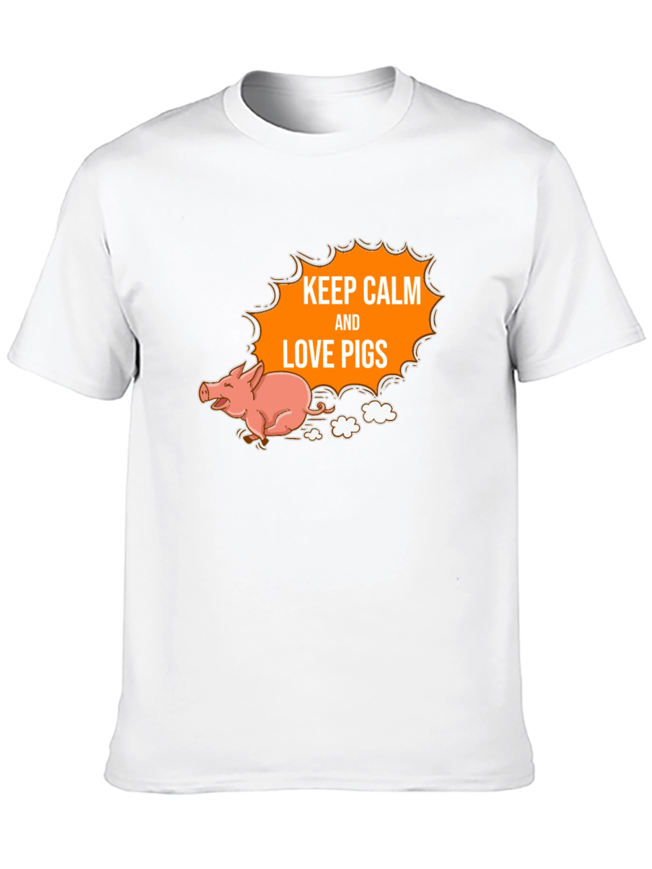 Keep Calm and Love Pigs Black T-Shirt