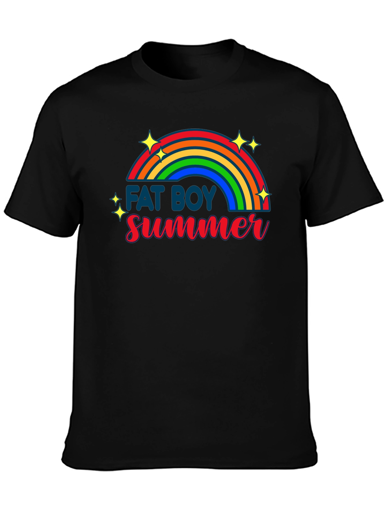 Fat Boy Summer T-Shirt - Rainbow Design