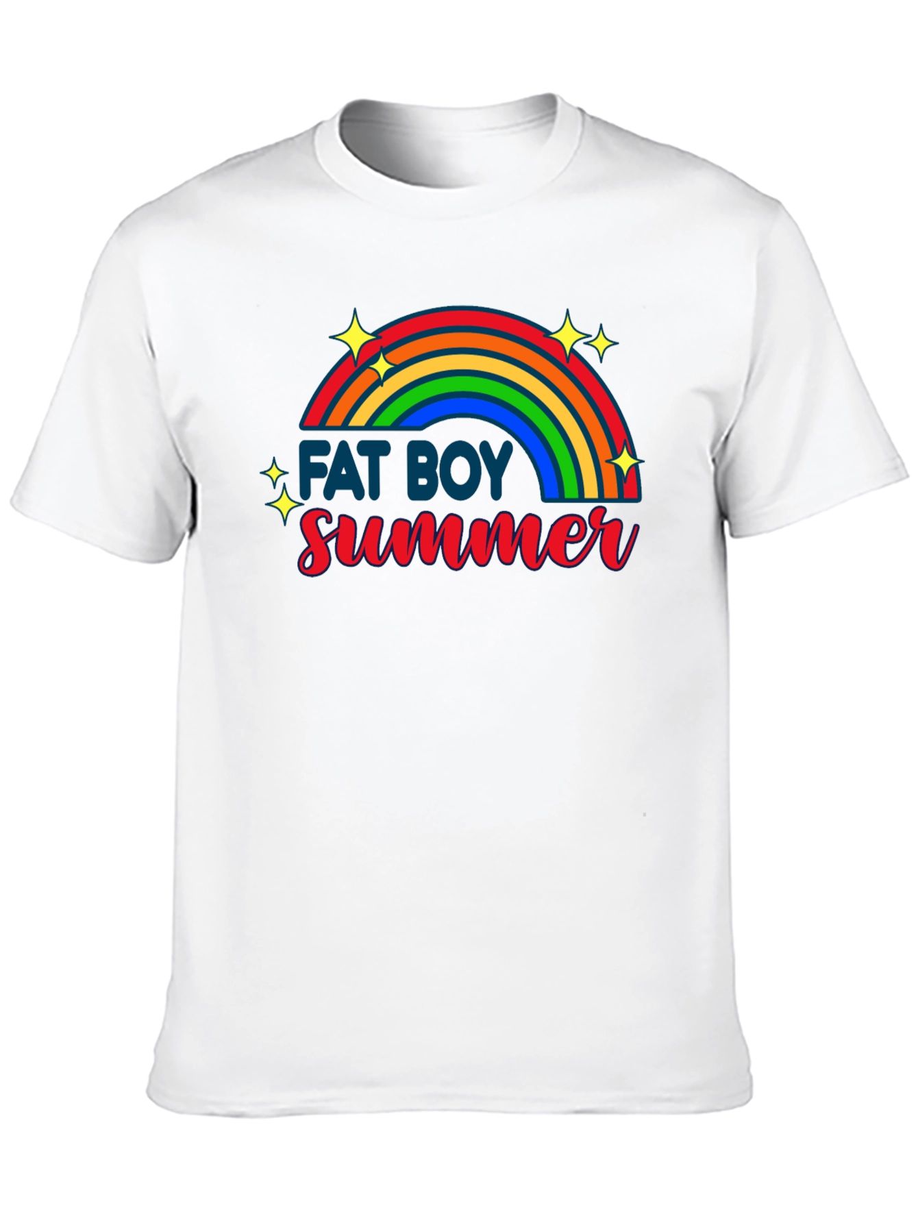 Fat Boy Summer T-Shirt - Rainbow Design