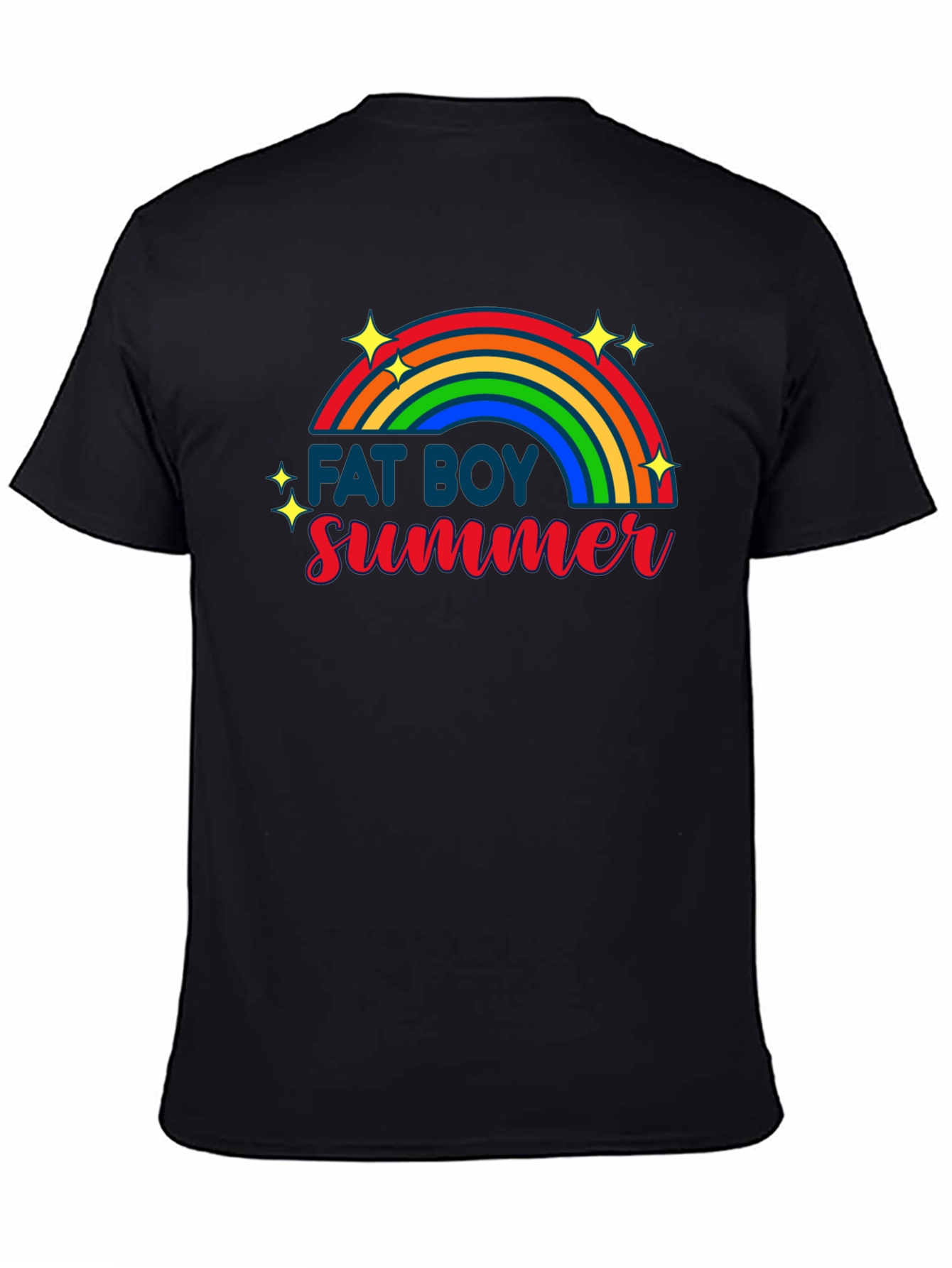 Fat Boy Summer T-Shirt - Rainbow Design