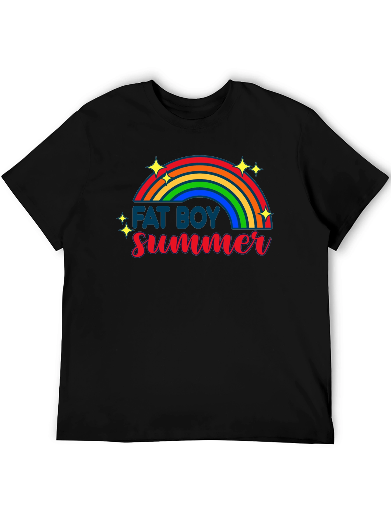 Fat Boy Summer T-Shirt - Rainbow Design