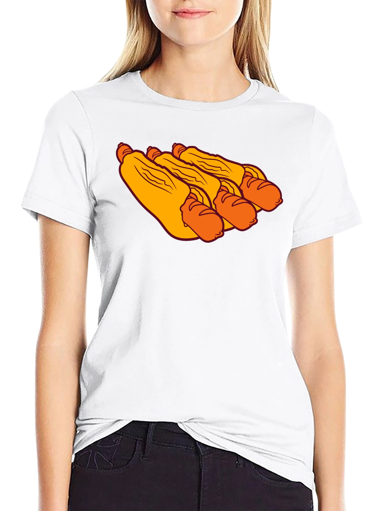 Hot Dog Graphic Tee - Foodie T-Shirt