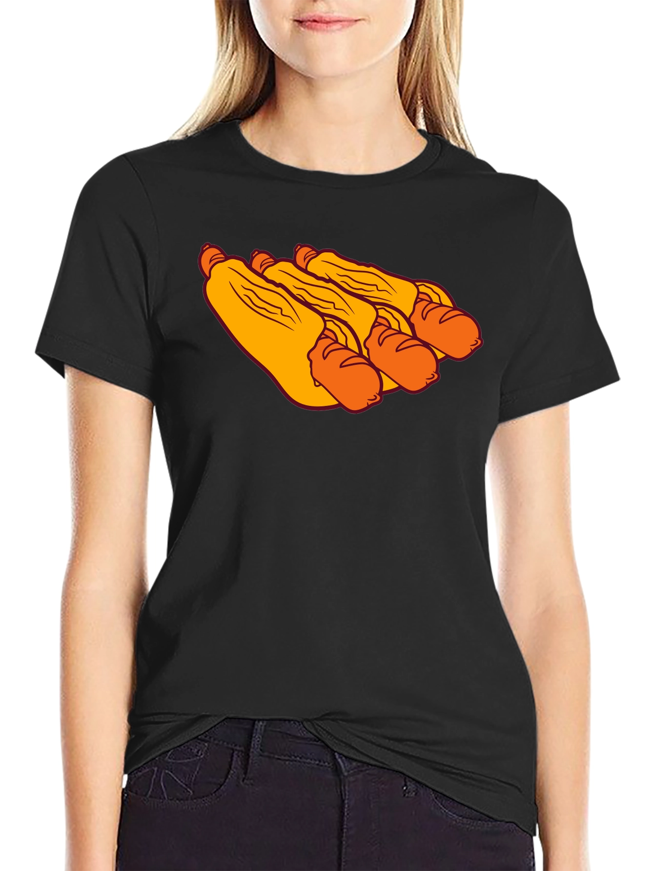 Hot Dog Graphic Tee - Foodie T-Shirt