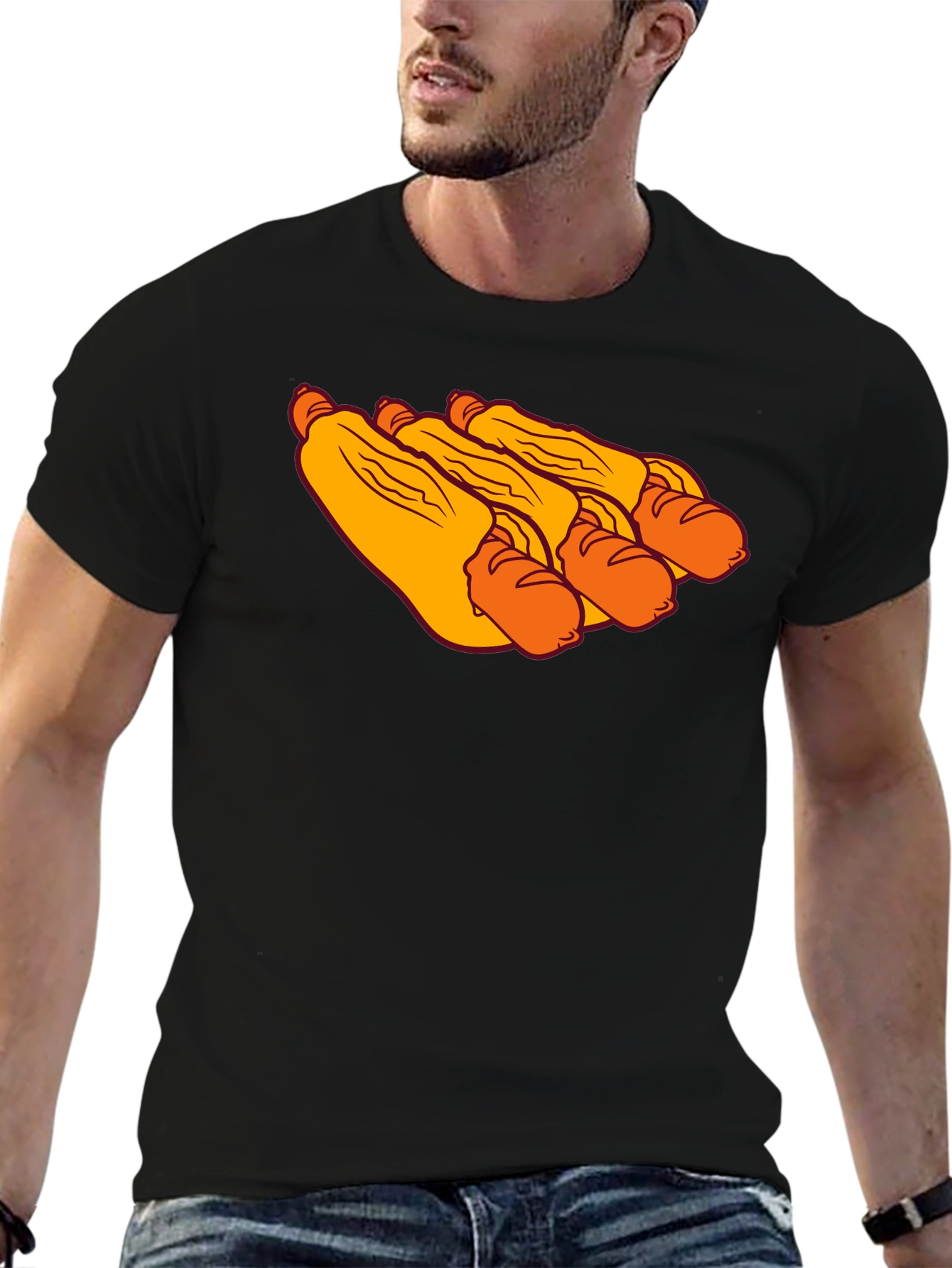 Hot Dog Graphic Tee - Foodie T-Shirt