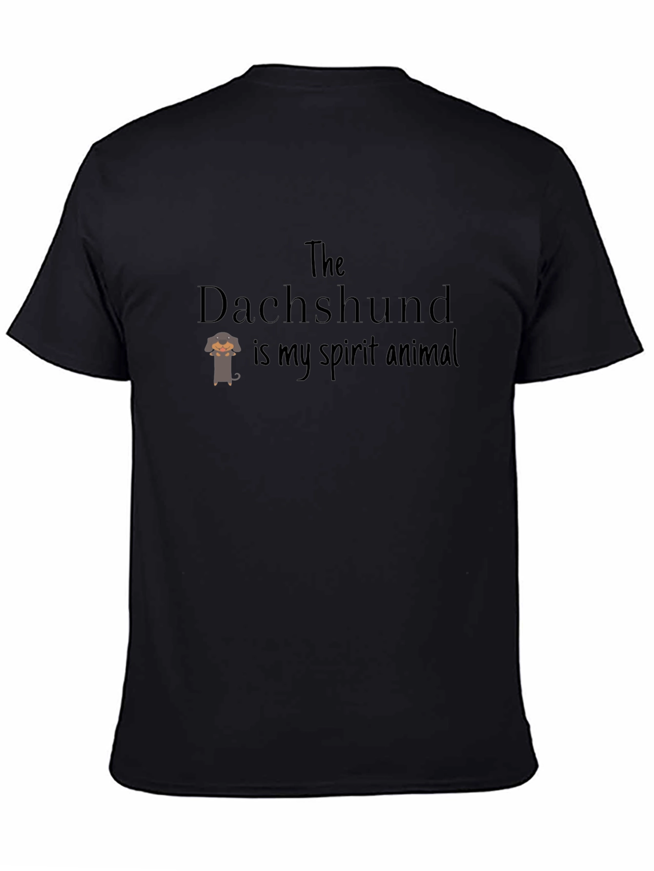 Dachshund Spirit Animal Graphic Tee - Black