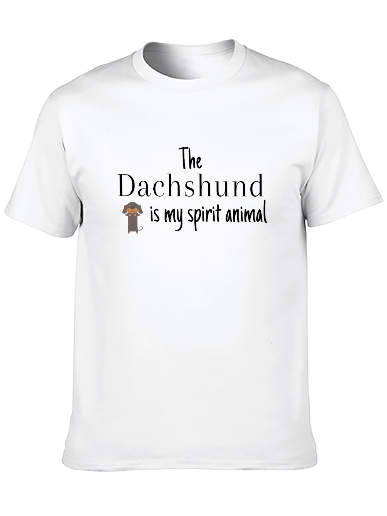 Dachshund Spirit Animal Graphic Tee - Black