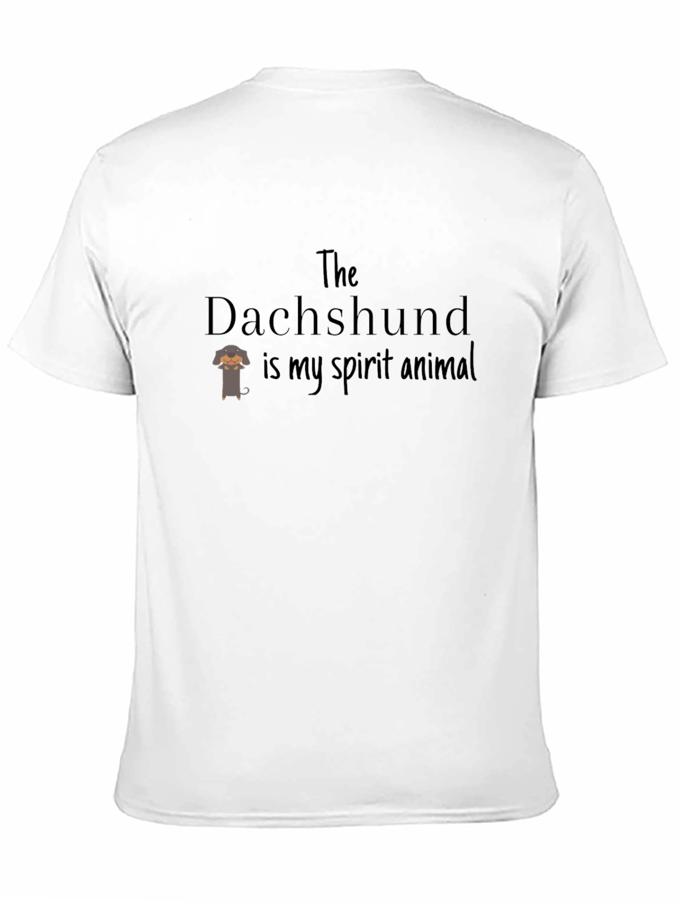 Dachshund Spirit Animal Graphic Tee - Black
