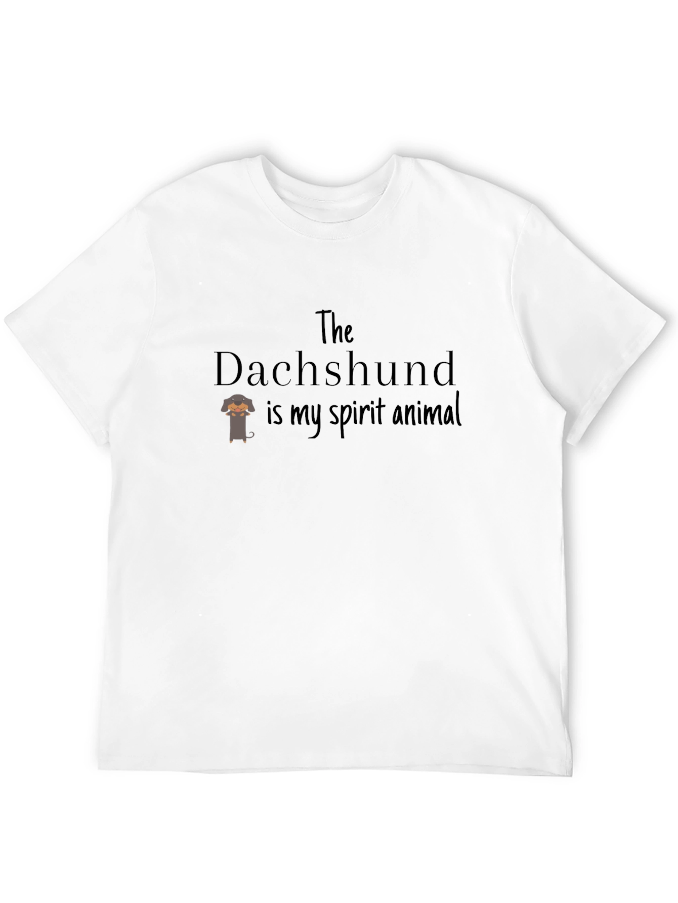 Dachshund Spirit Animal Graphic Tee - Black