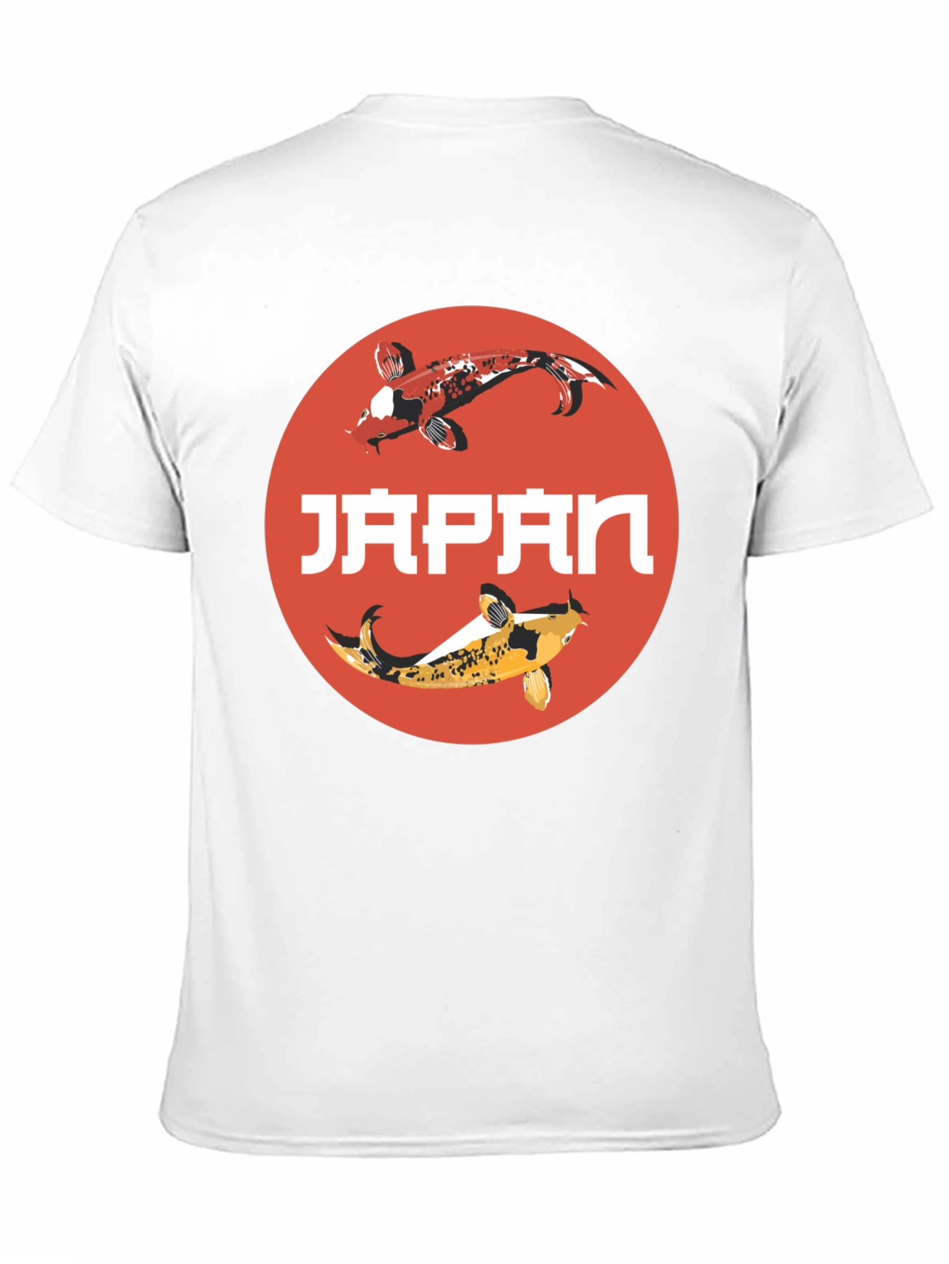Japan Koi Fish Graphic T-Shirt - Black