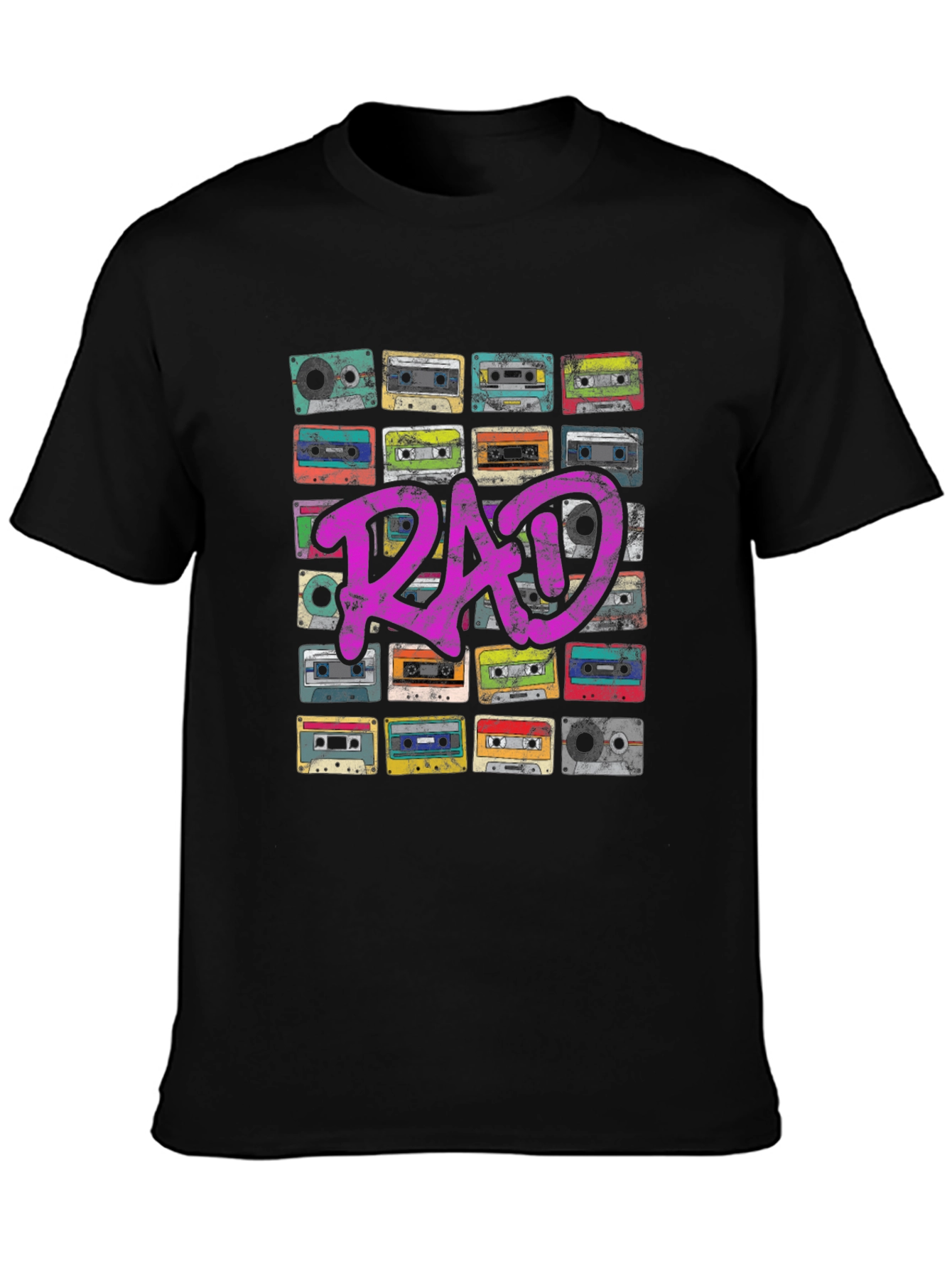 Rad Cassette Tape Graphic Tee - Retro Vibe T-Shirt