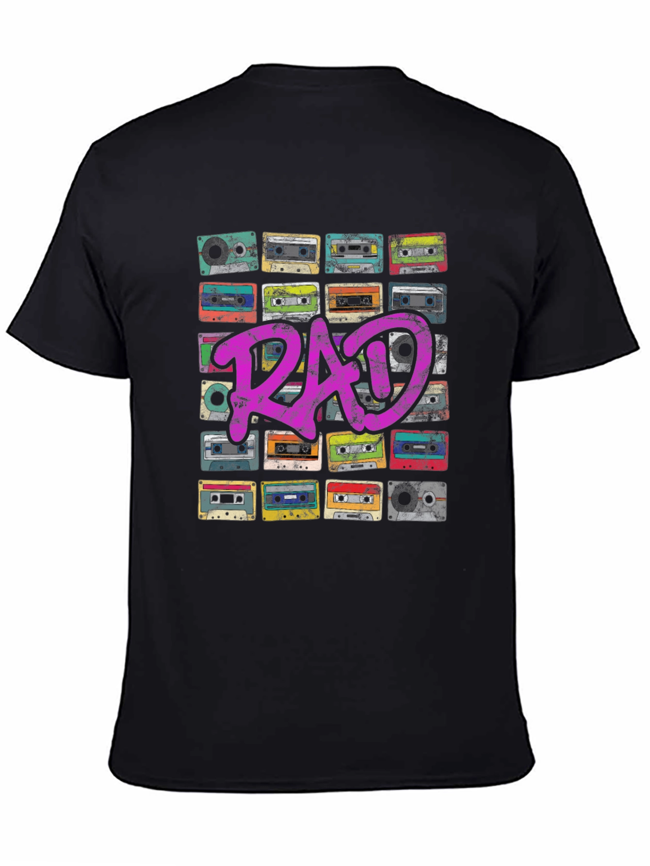 Rad Cassette Tape Graphic Tee - Retro Vibe T-Shirt
