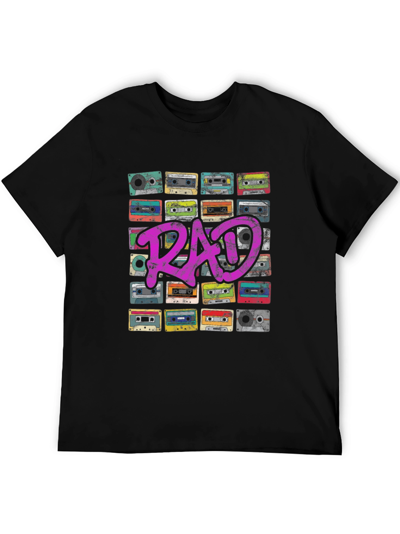 Rad Cassette Tape Graphic Tee - Retro Vibe T-Shirt