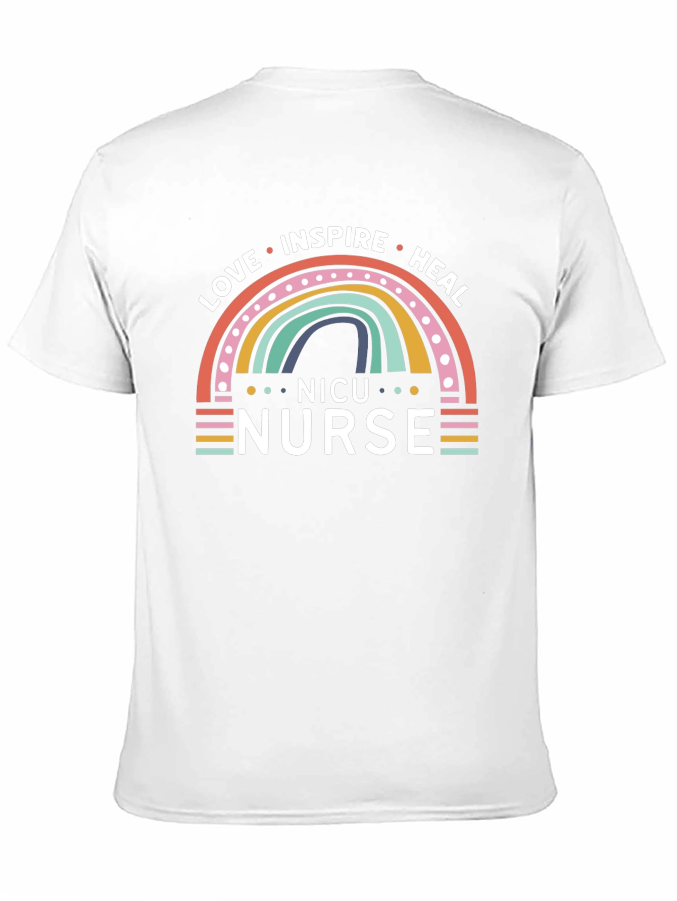 NICU Nurse Rainbow Graphic T-Shirt