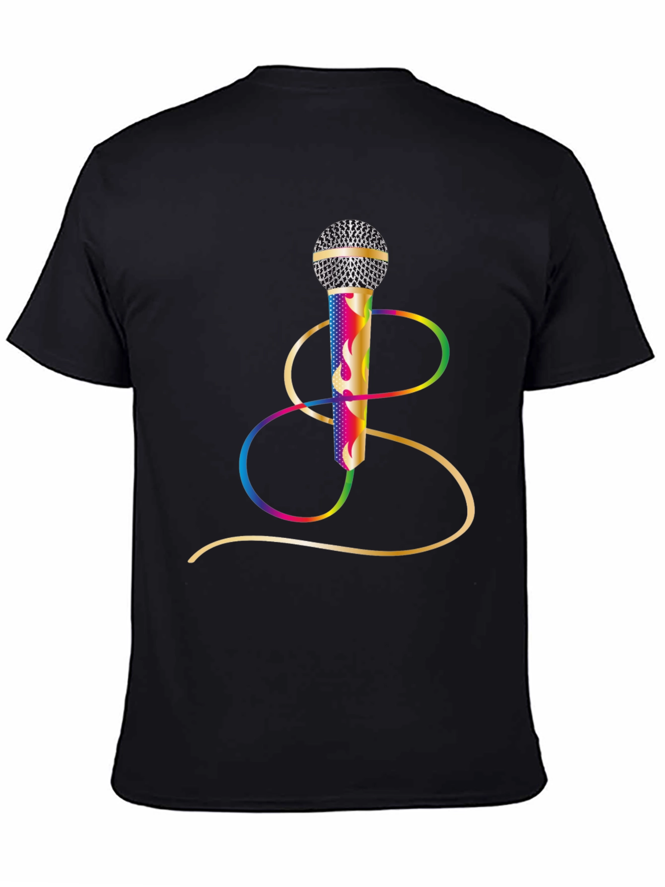 Retro Rainbow Microphone Graphic Tee