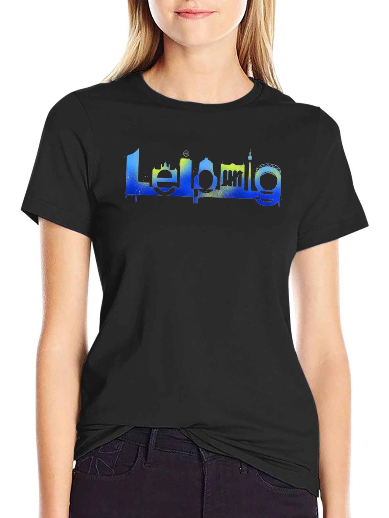Leipzig Skyline Graffiti T-Shirt - Germany City Souvenir Tee