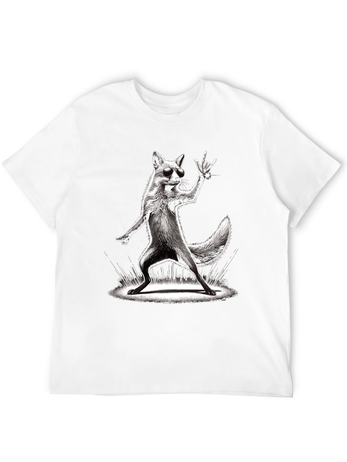 Cool Fox Graphic Tee - Rock On!