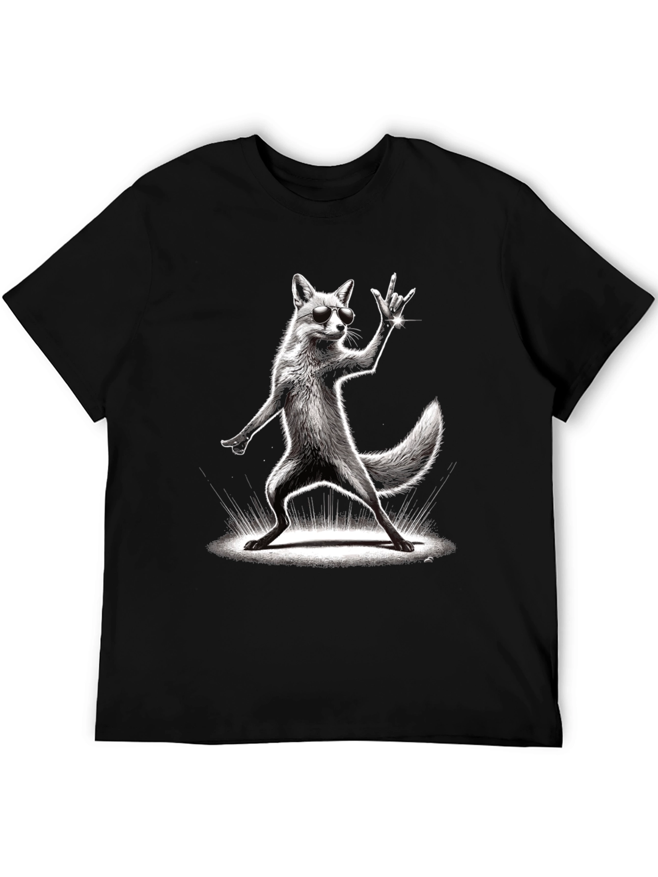 Cool Fox Graphic Tee - Rock On!