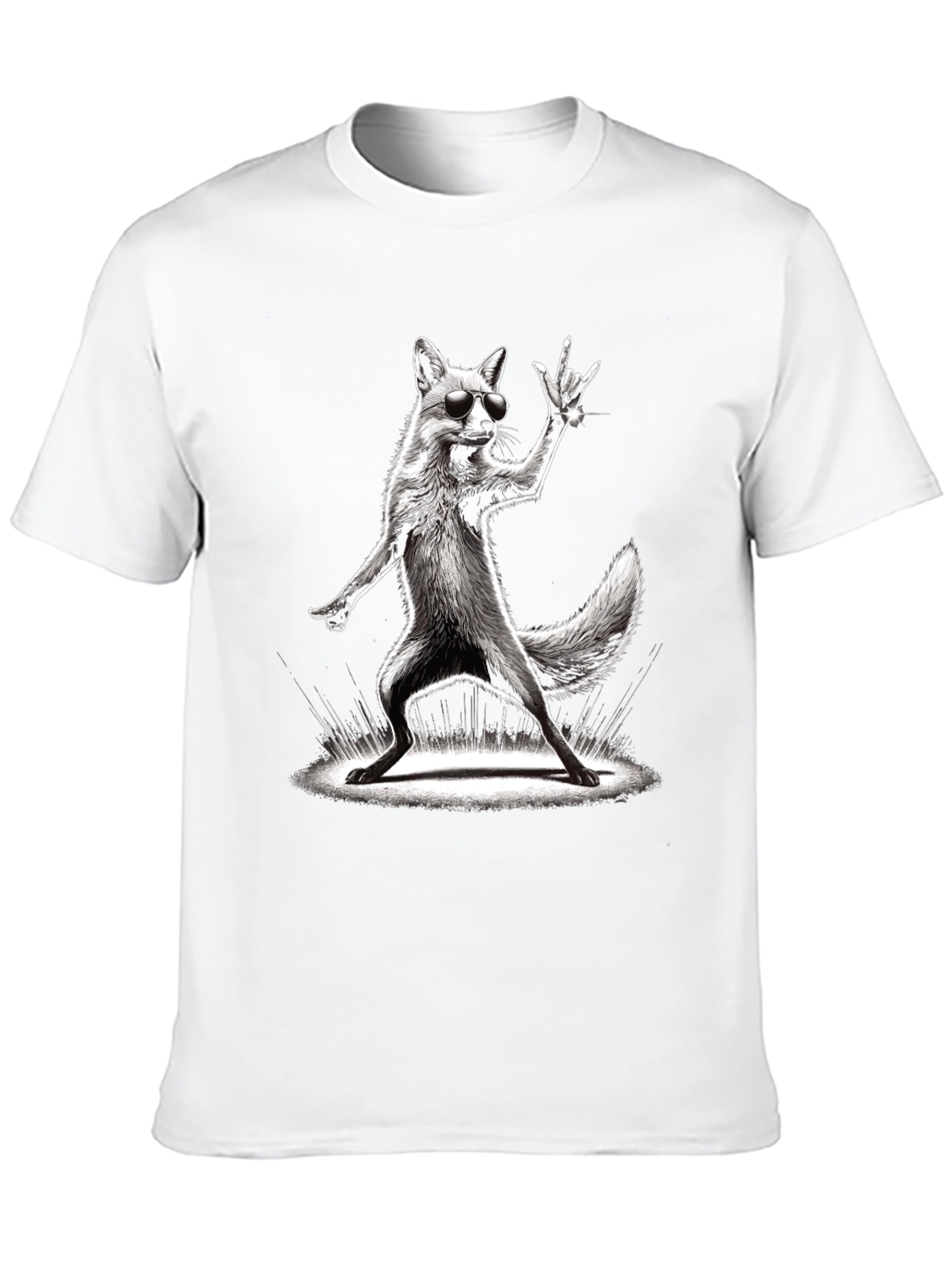 Cool Fox Graphic Tee - Rock On!
