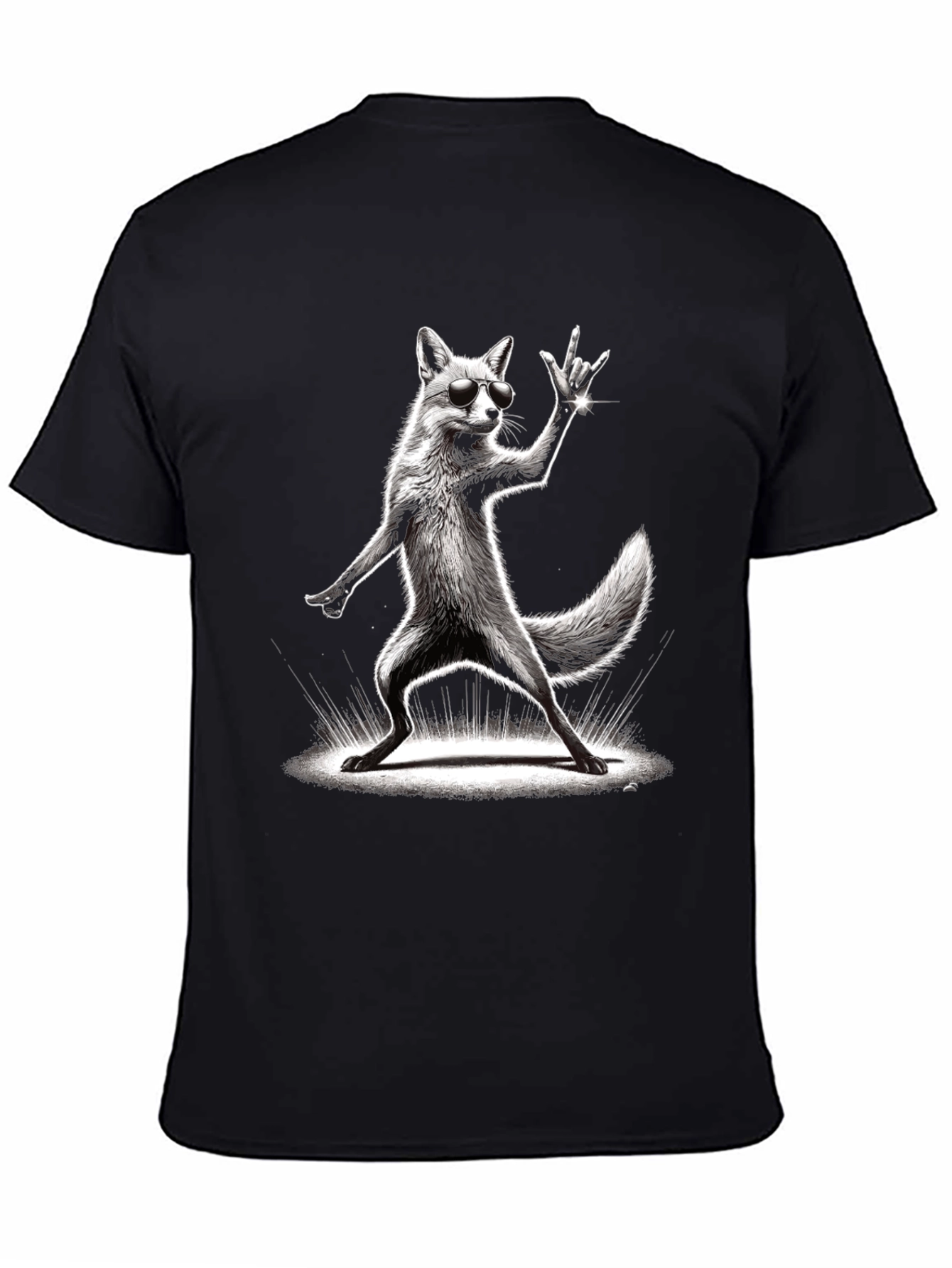 Cool Fox Graphic Tee - Rock On!