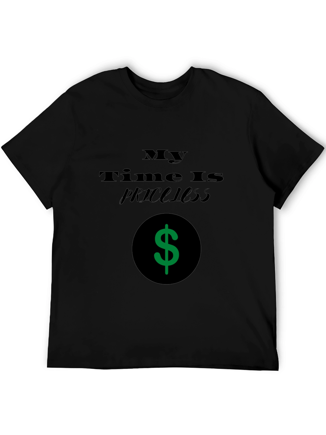 Priceless Time Black Graphic T-Shirt