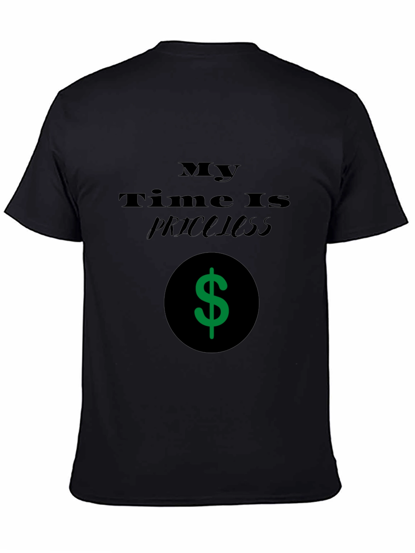 Priceless Time Black Graphic T-Shirt