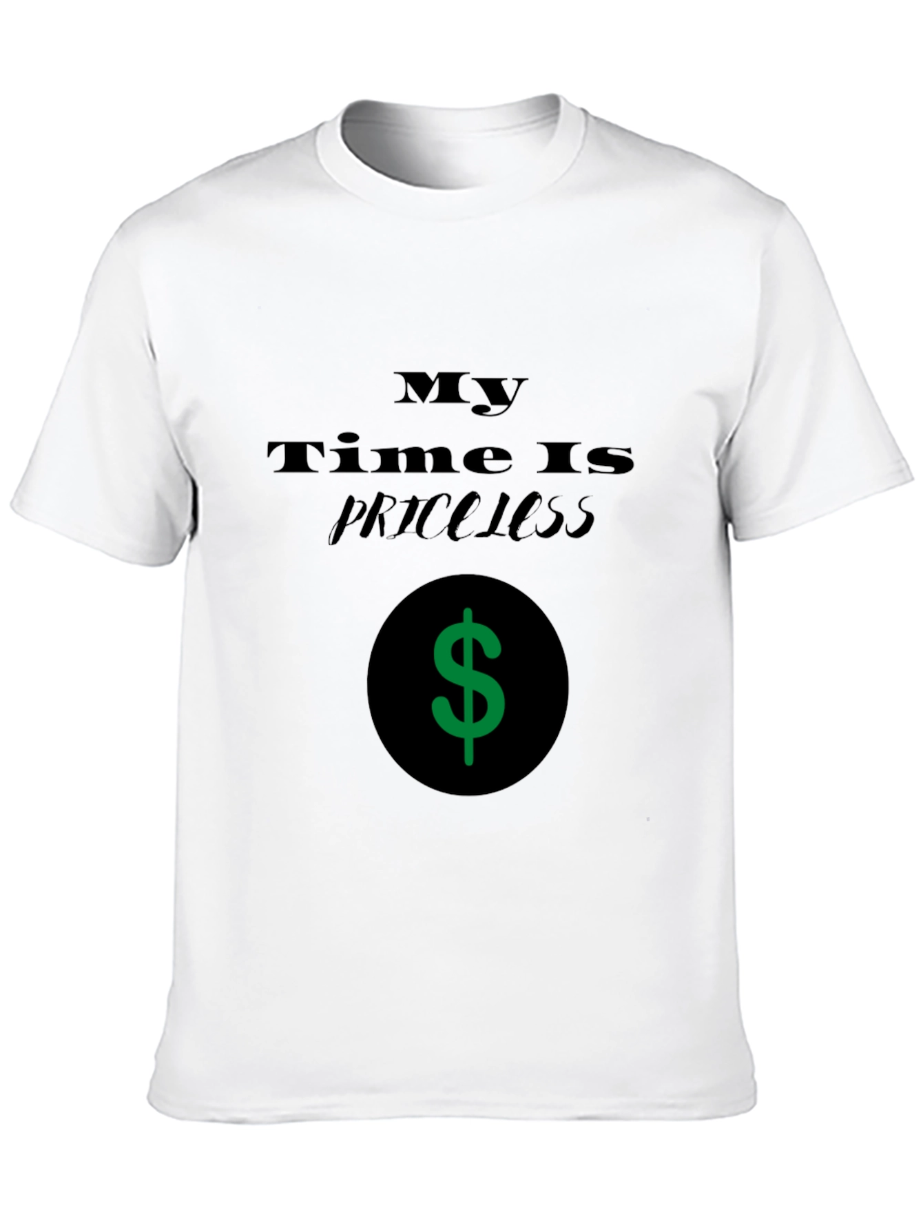 Priceless Time Black Graphic T-Shirt