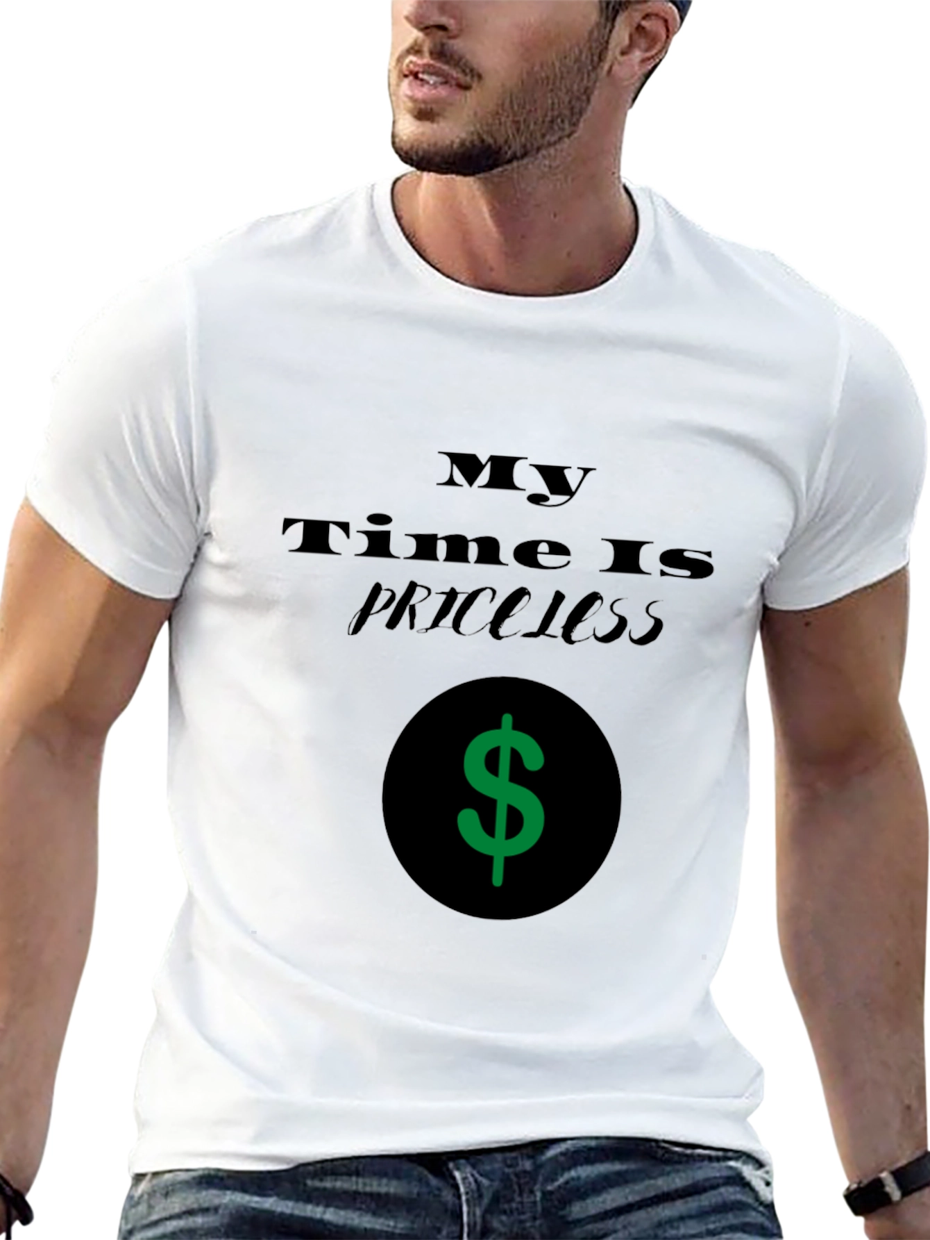 Priceless Time Black Graphic T-Shirt