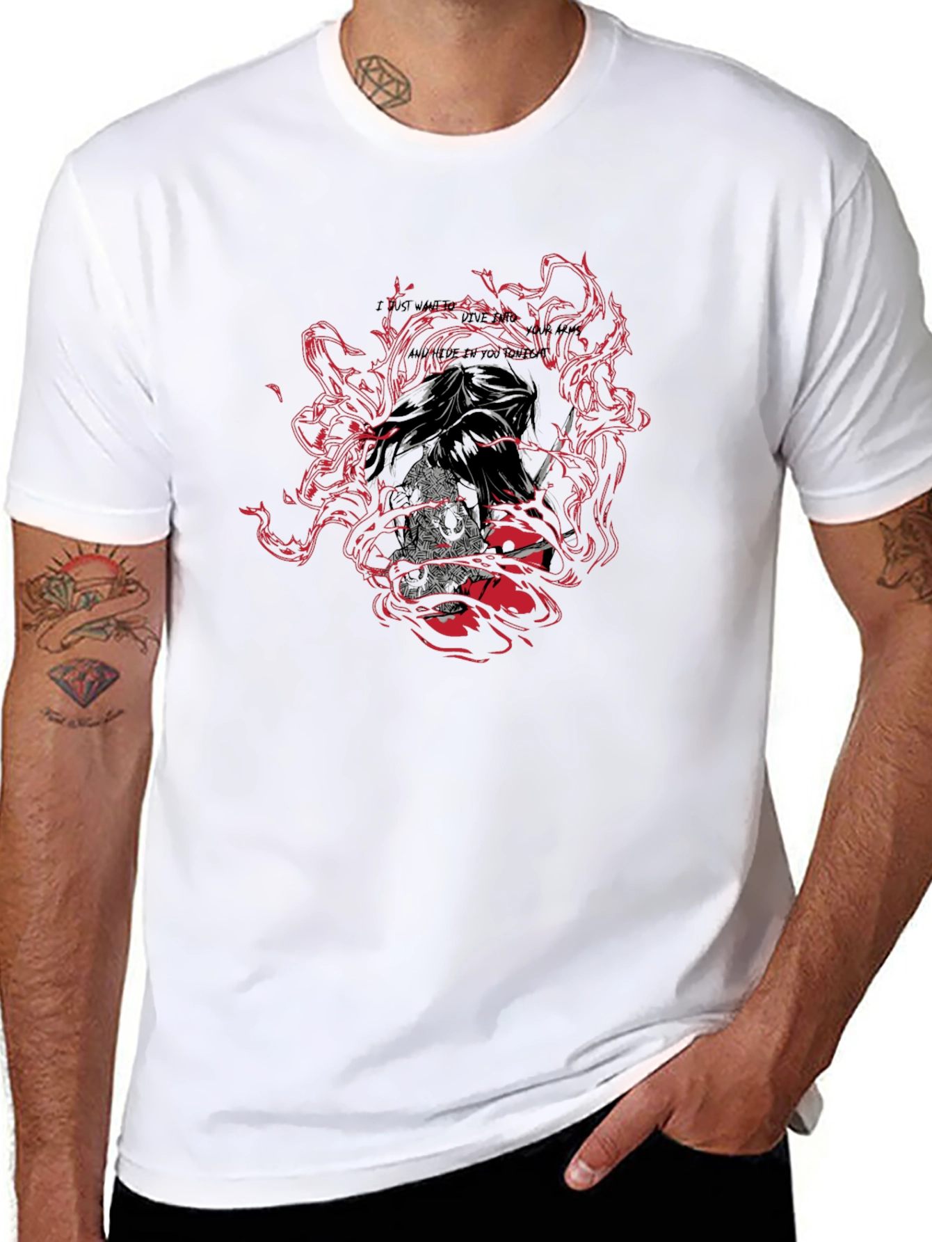 Edgy Graphic Print Black T-Shirt