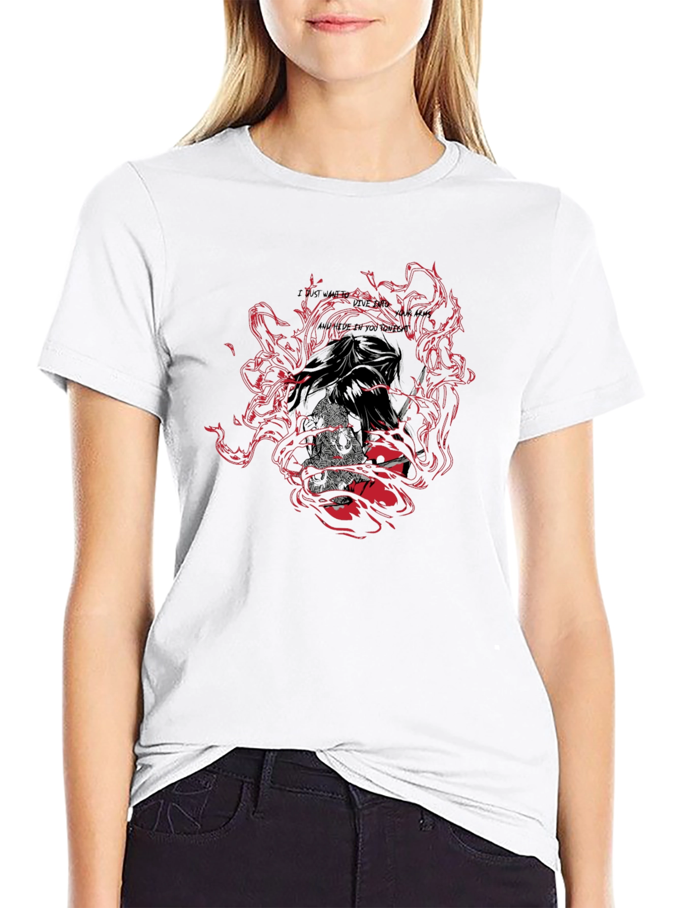 Edgy Graphic Print Black T-Shirt