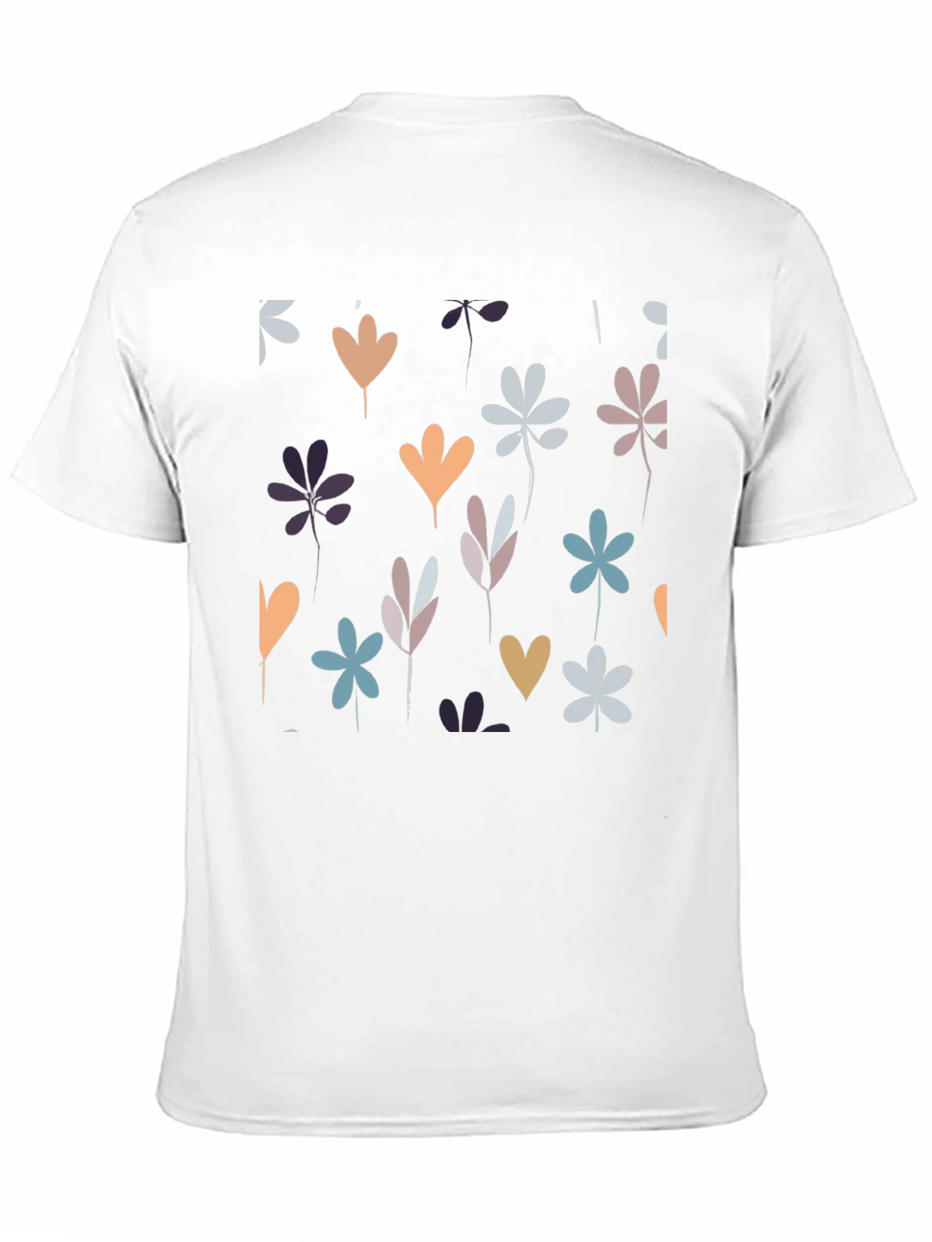 Floral Print Black Tee