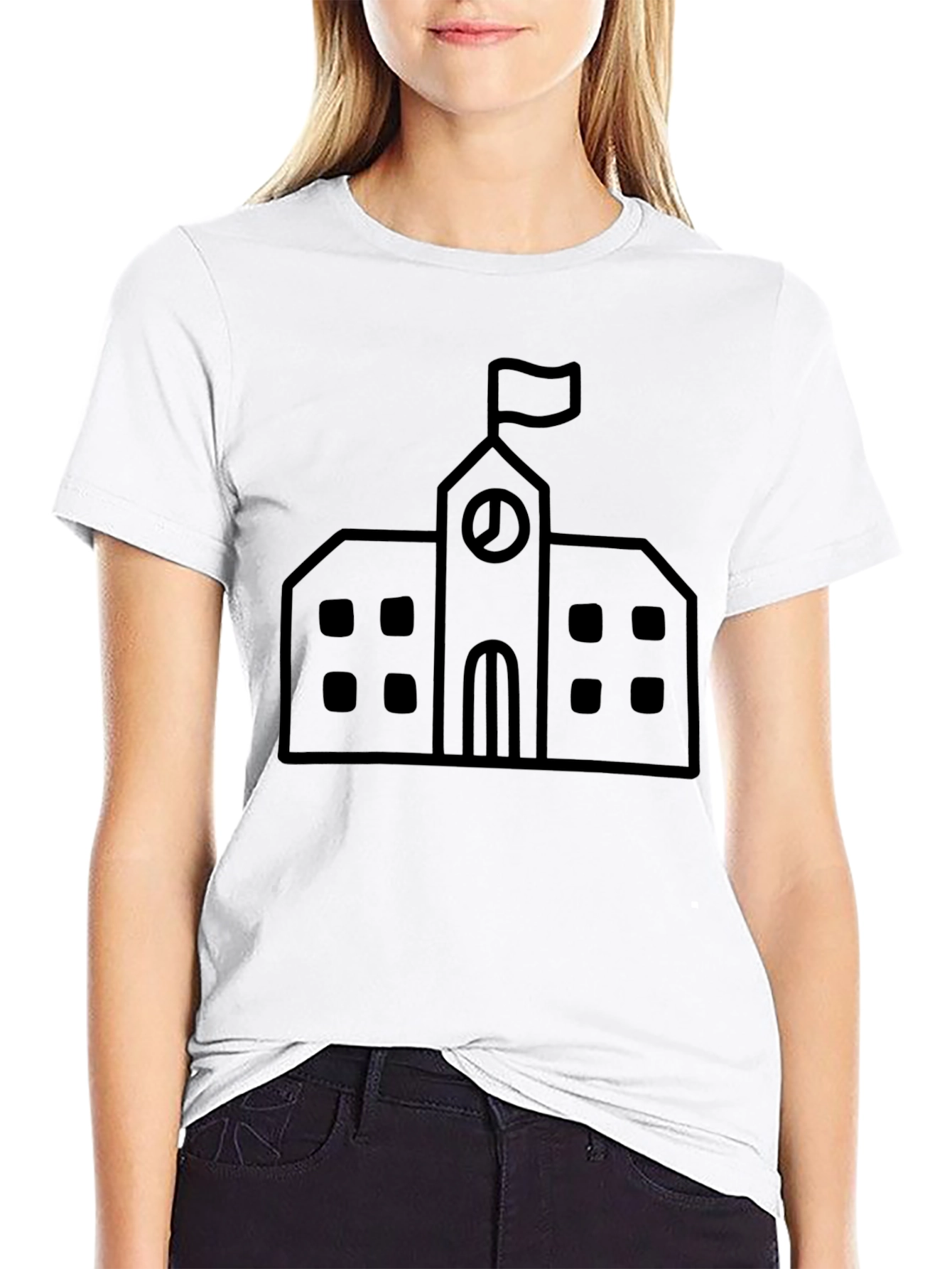 Black School Building T-Shirt