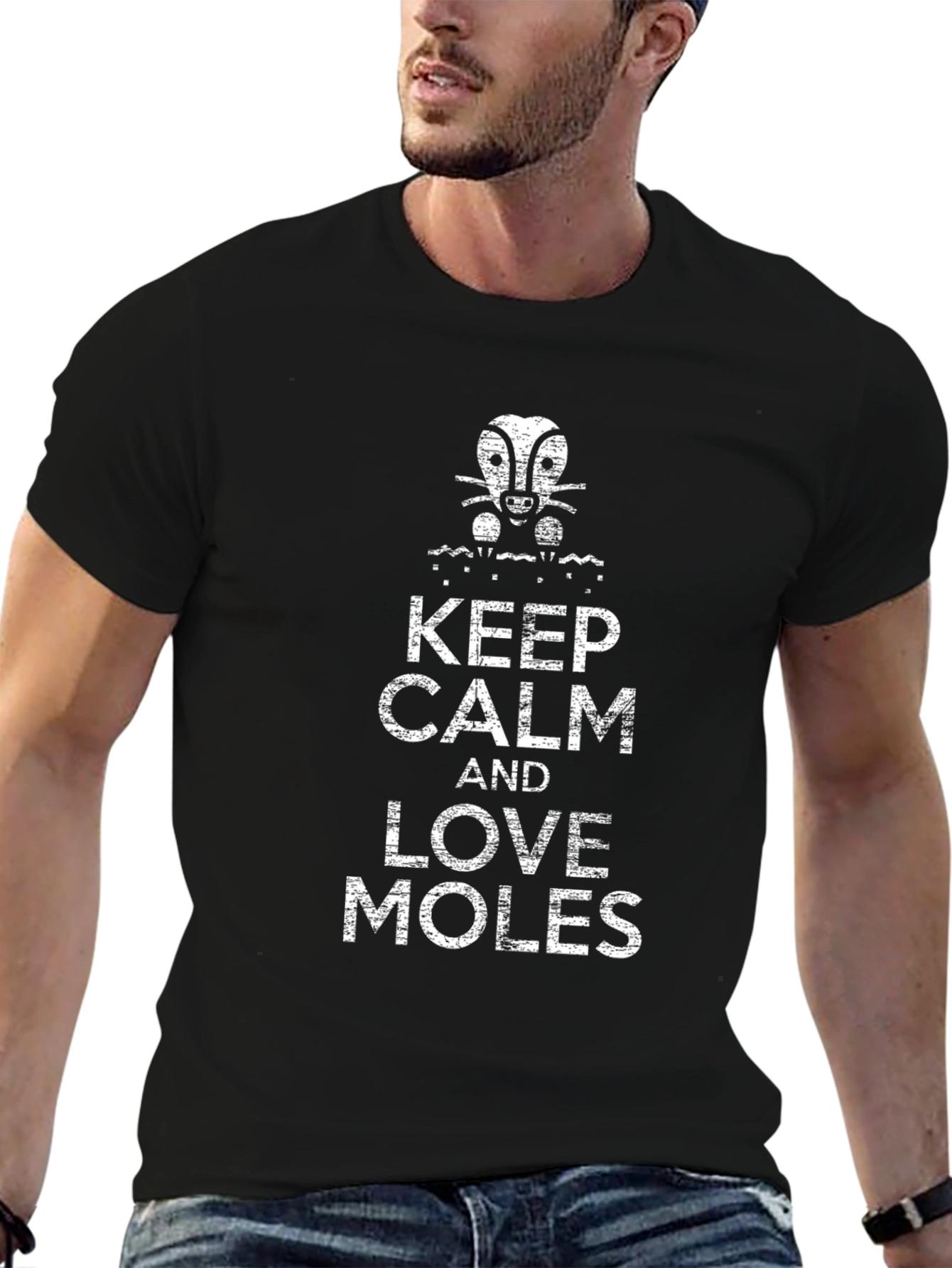 Keep Calm and Love Moles Graphic T-Shirt