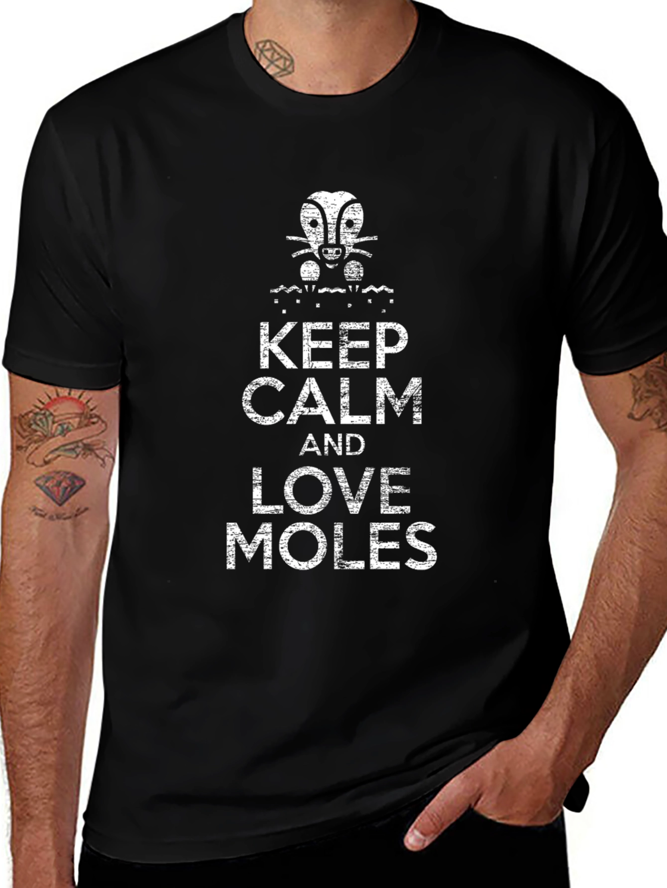 Keep Calm and Love Moles Graphic T-Shirt