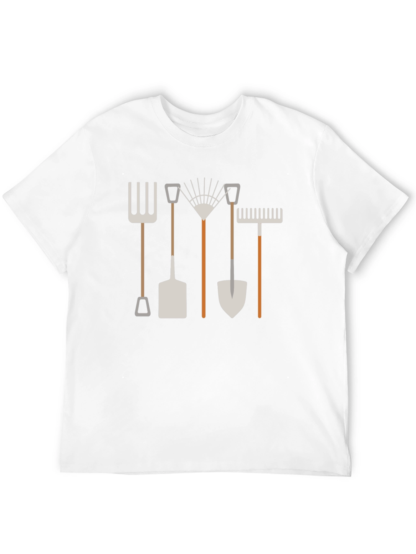 Gardening Tools Graphic T-Shirt - Black