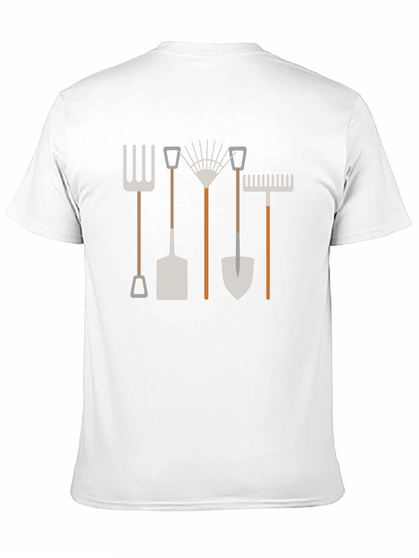 Gardening Tools Graphic T-Shirt - Black
