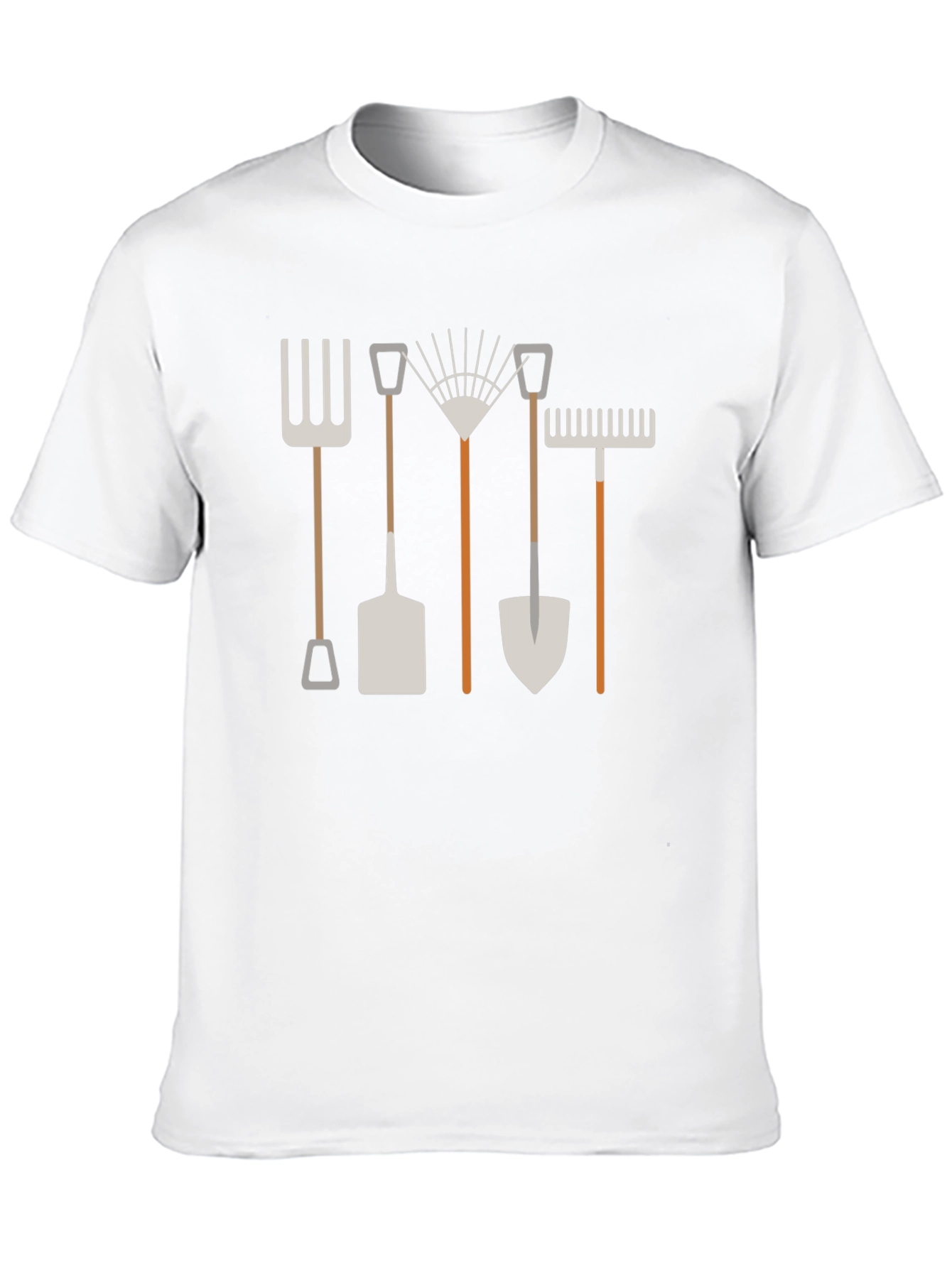 Gardening Tools Graphic T-Shirt - Black