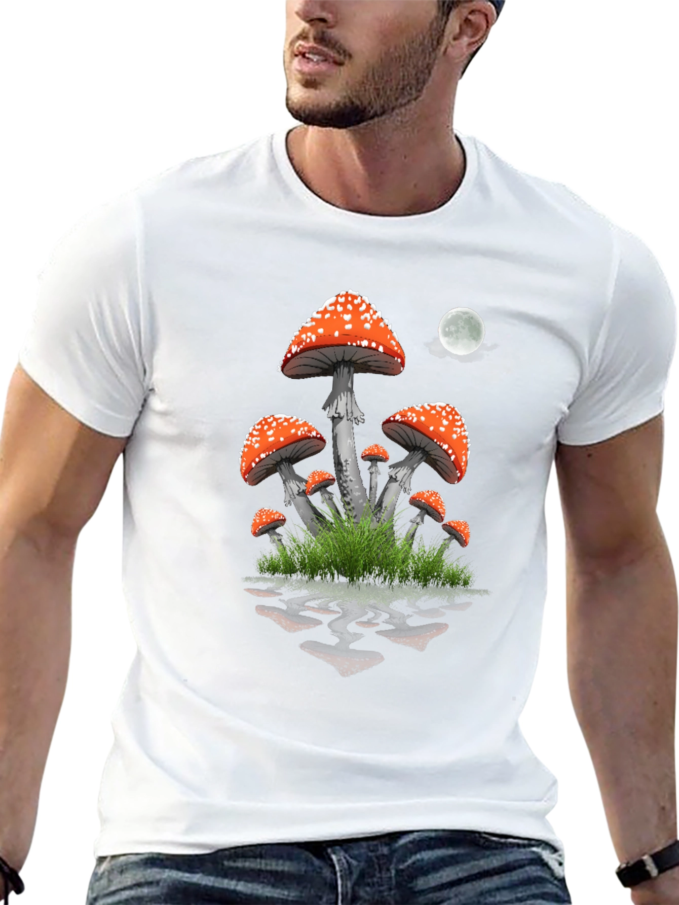 Mushroom Graphic T-Shirt - Fantasy Night Design