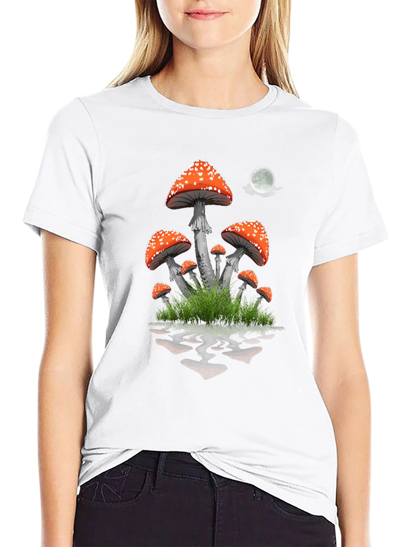 Mushroom Graphic T-Shirt - Fantasy Night Design