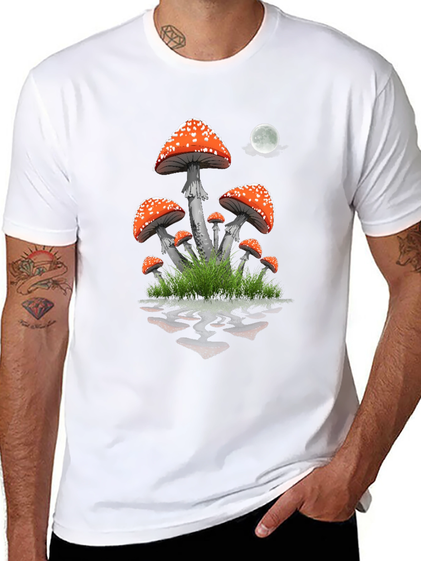 Mushroom Graphic T-Shirt - Fantasy Night Design